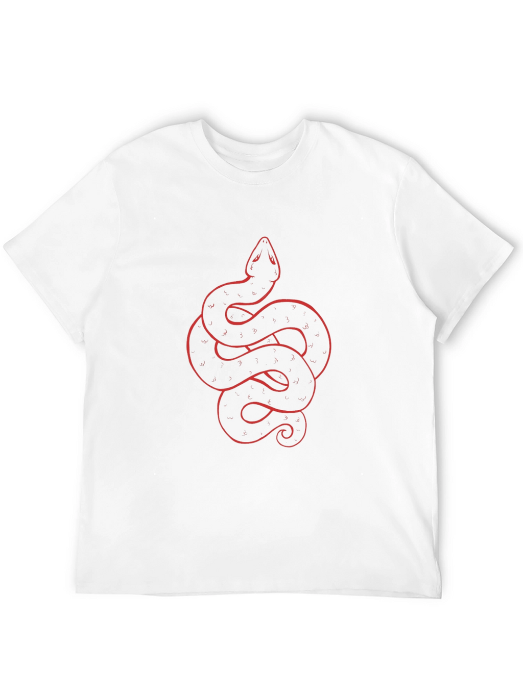 Black Tee with Red Snake Graphic