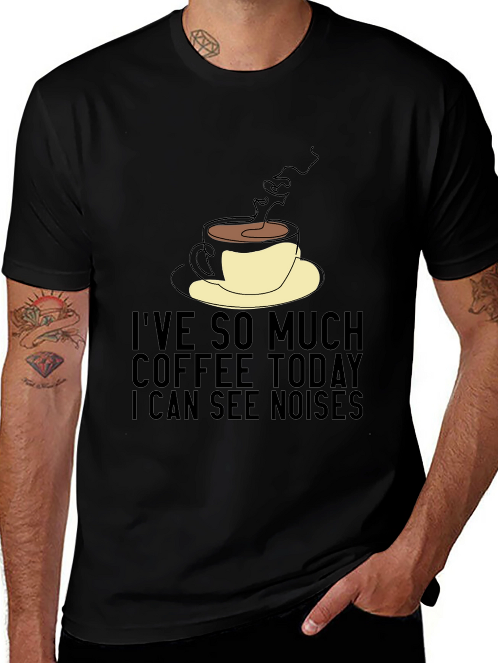 Coffee Lovers Tee: I See Noises Graphic