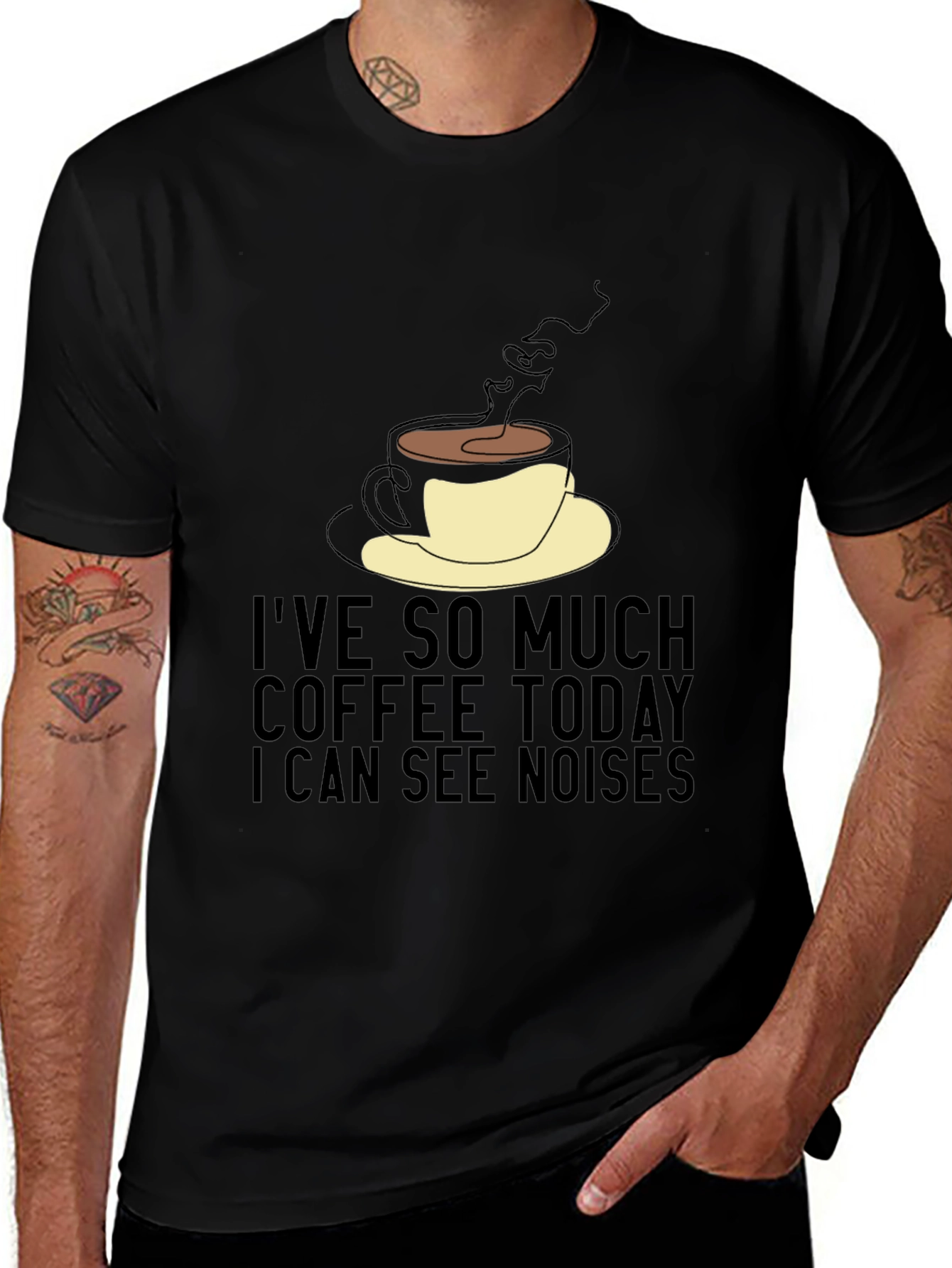 Coffee Lovers Tee: I See Noises Graphic