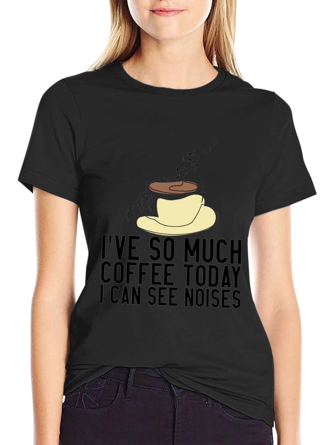 Coffee Lovers Tee: I See Noises Graphic