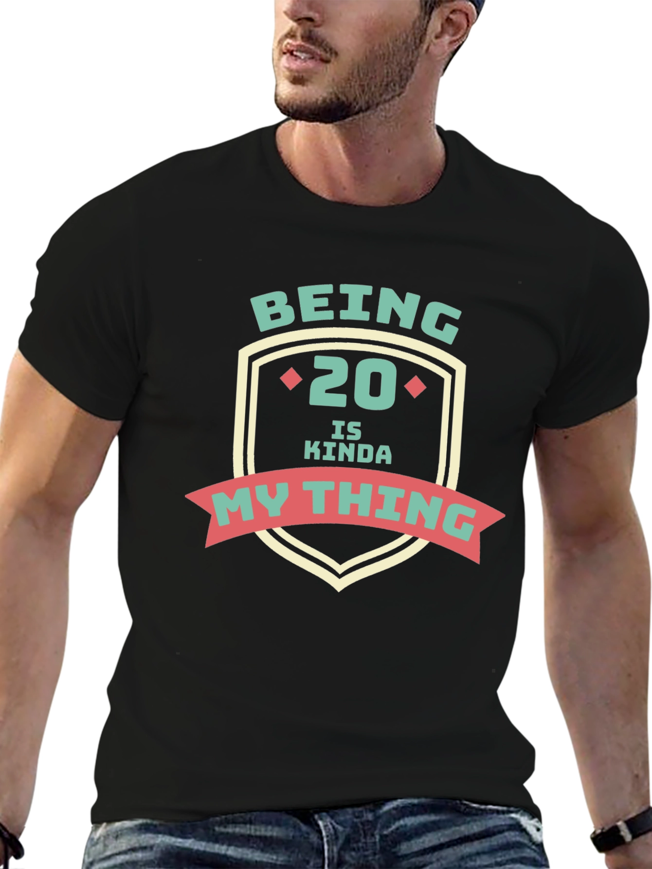 Being 20 Is Kinda My Thing Graphic Tee - Black