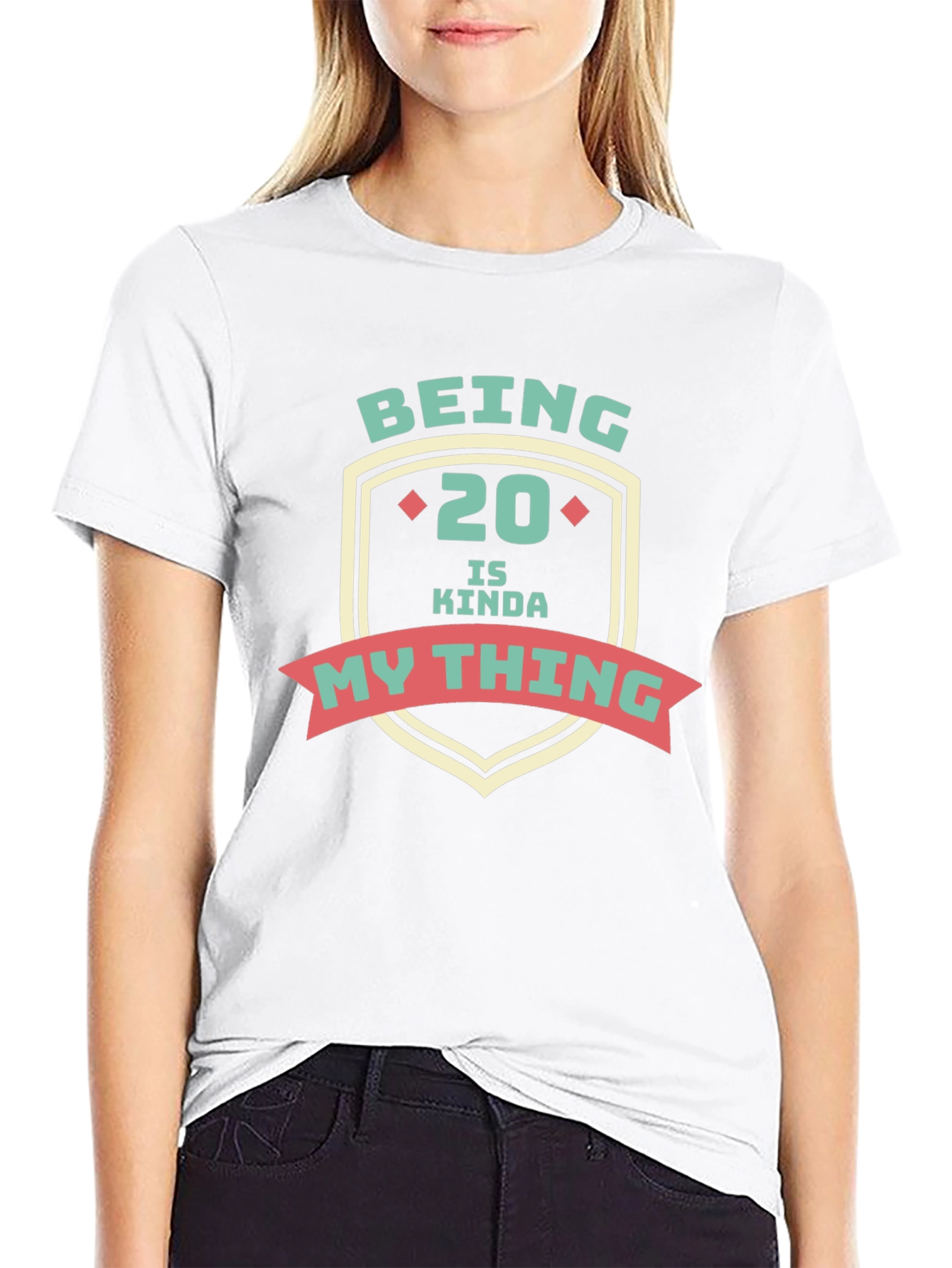 Being 20 Is Kinda My Thing Graphic Tee - Black