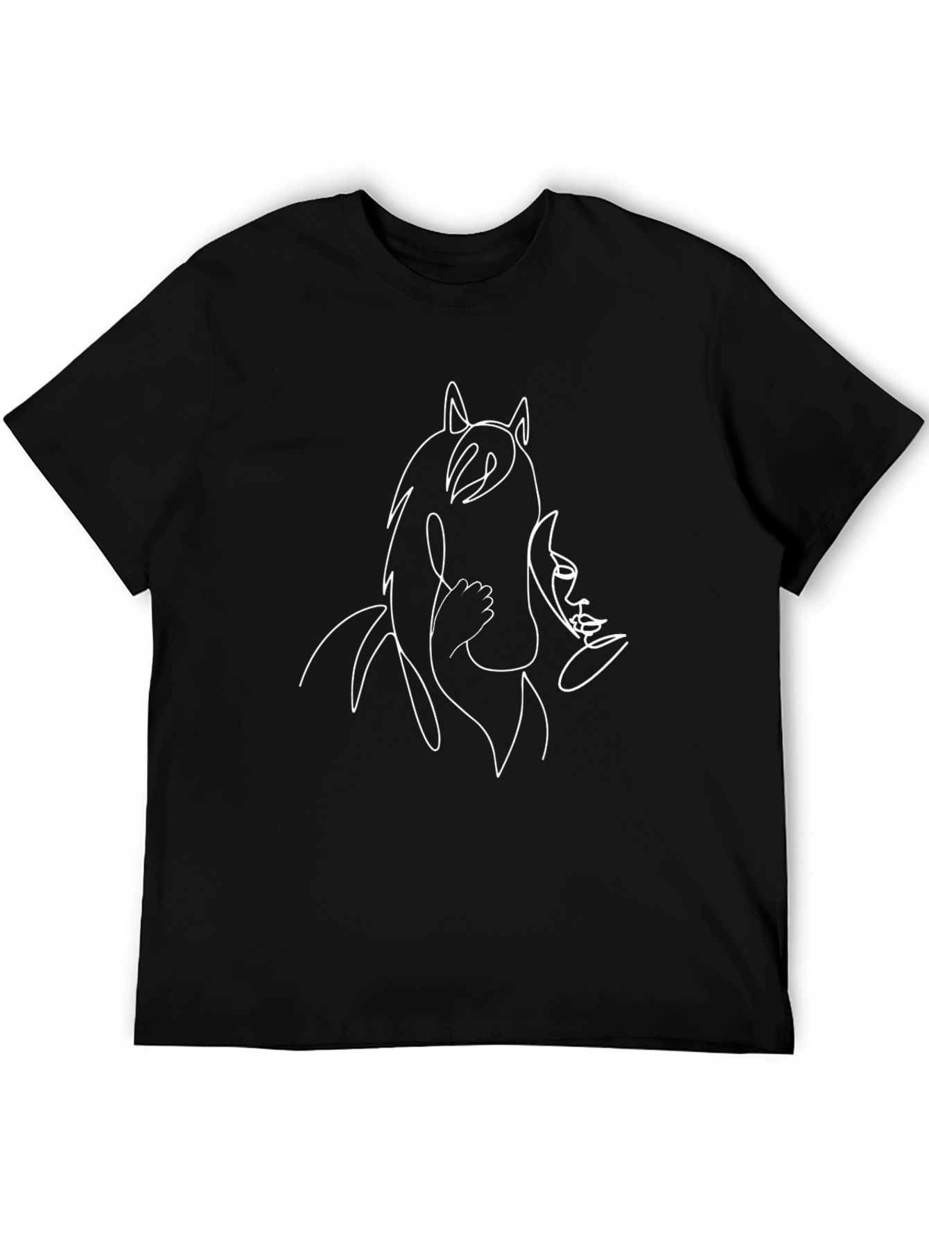 Abstract Horse Tee - Minimalist Line Art T-Shirt