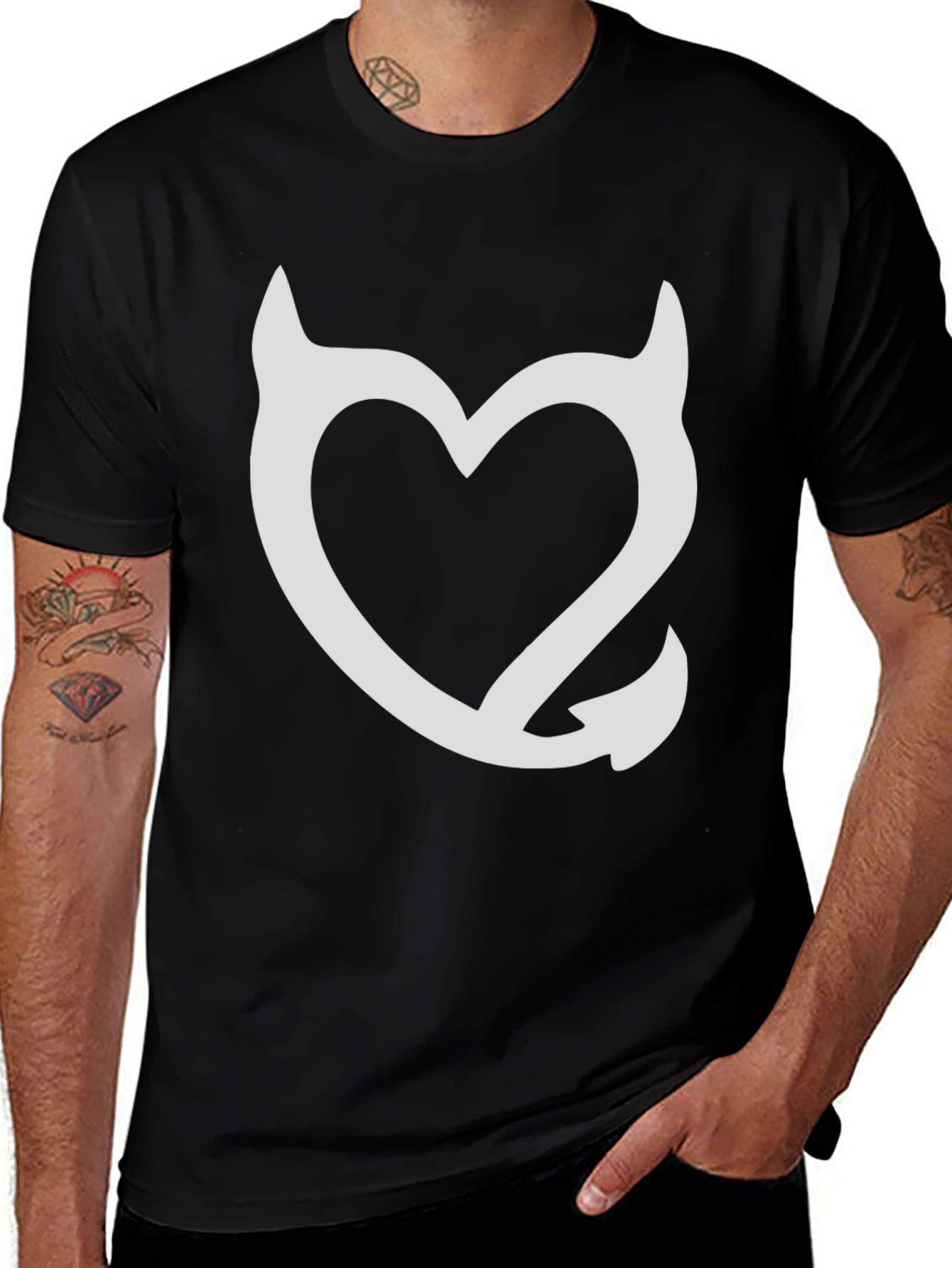 Devil Heart Black T-Shirt