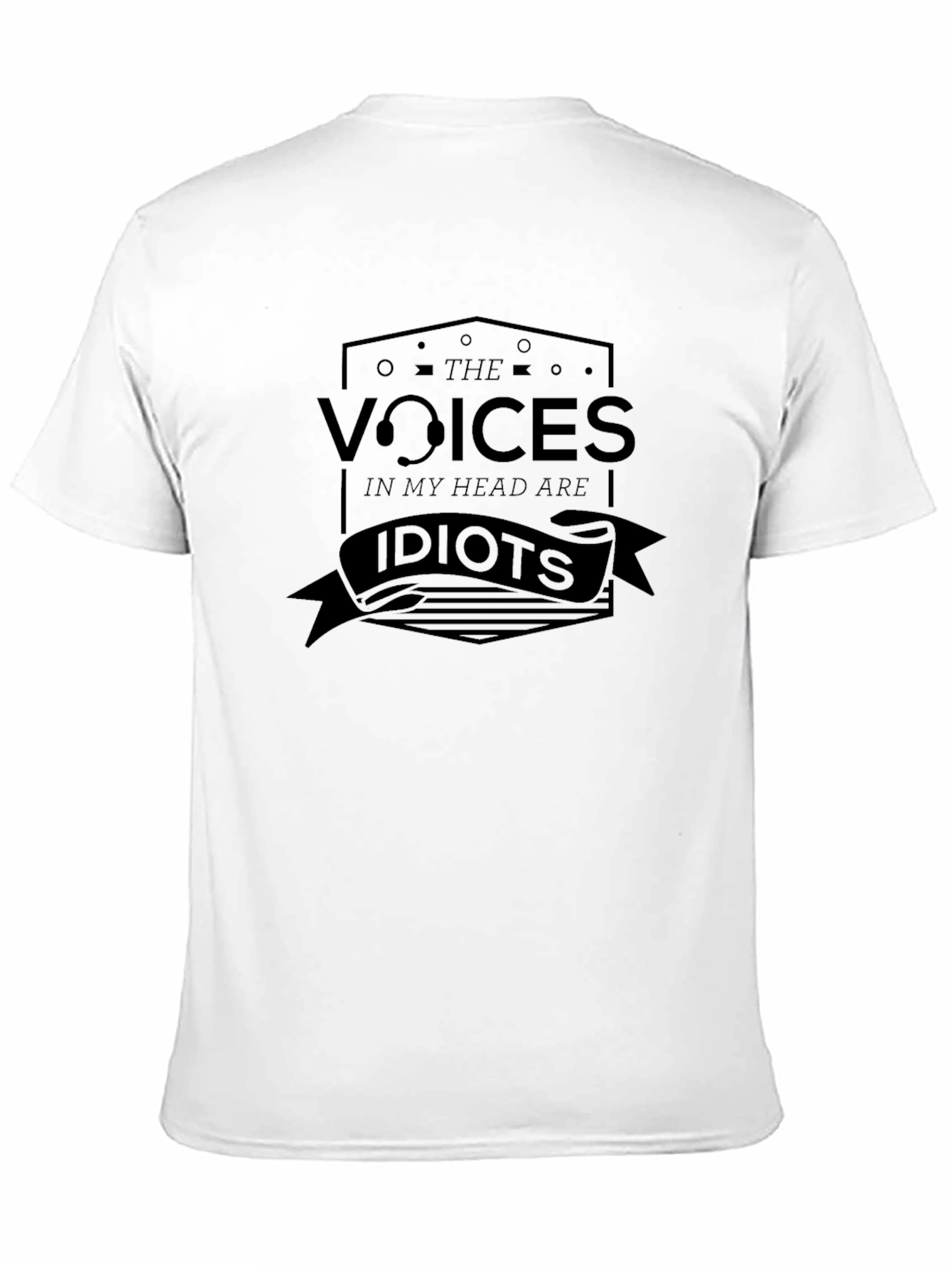 Voices In My Head Graphic Tee - Black Crew Neck
