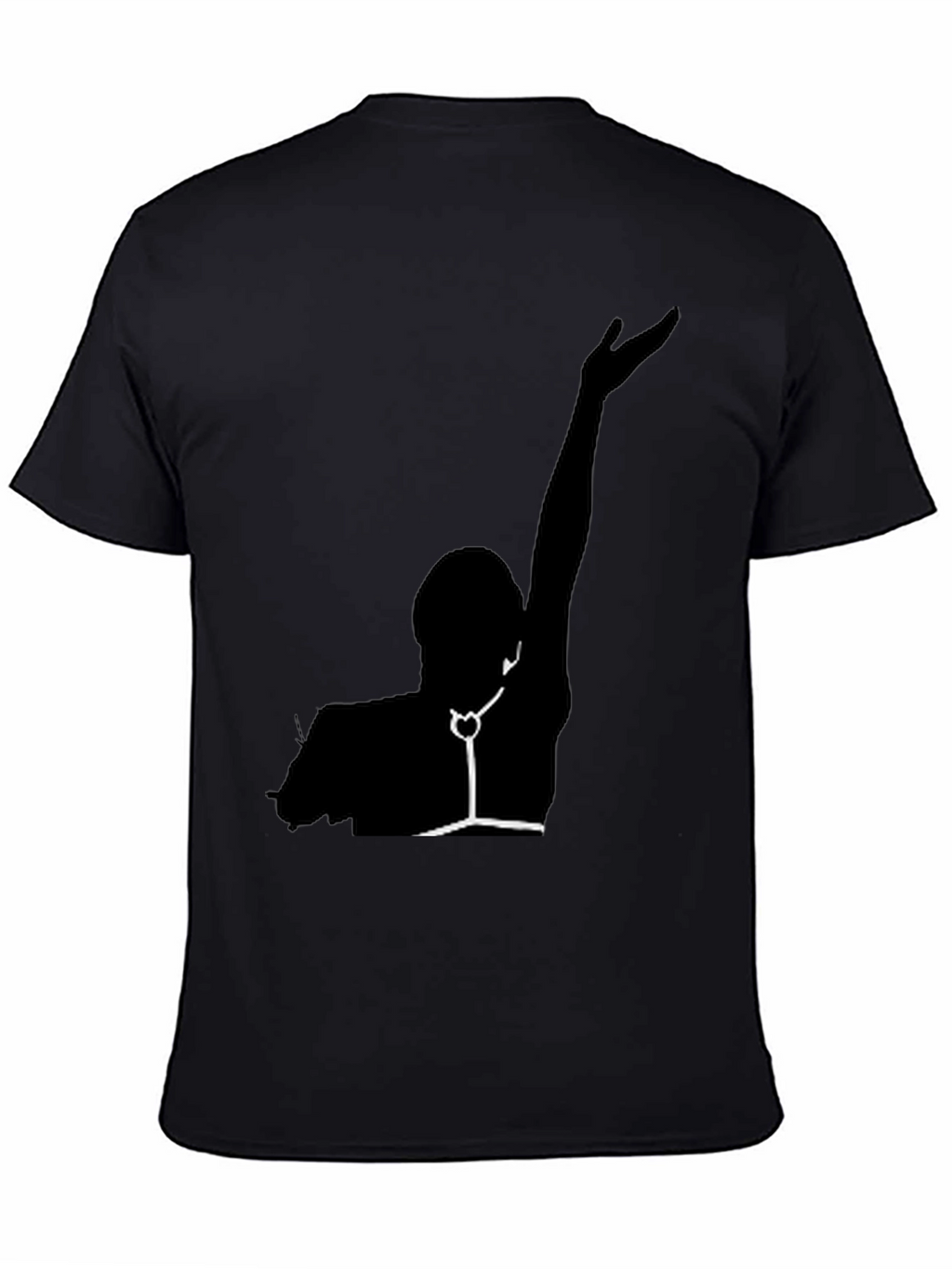 Silhouette Graphic Print Black Tee