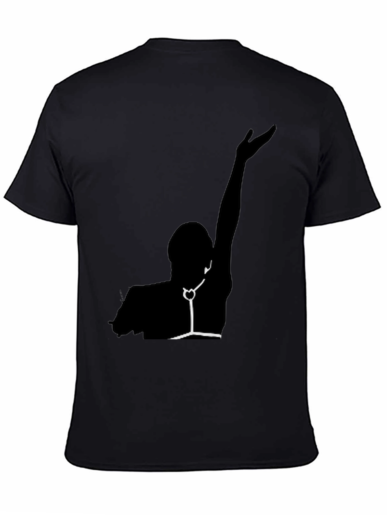 Silhouette Graphic Print Black Tee