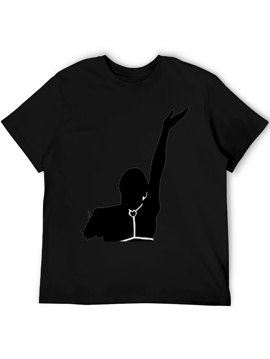 Silhouette Graphic Print Black Tee