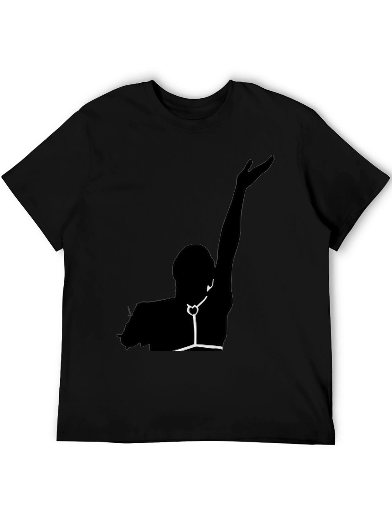 Silhouette Graphic Print Black Tee