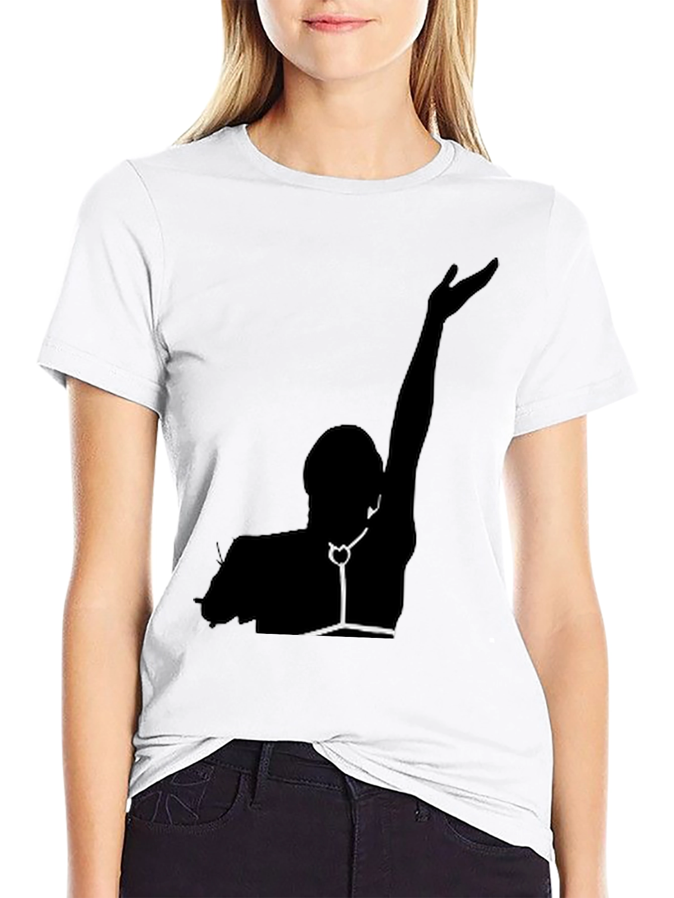 Silhouette Graphic Print Black Tee