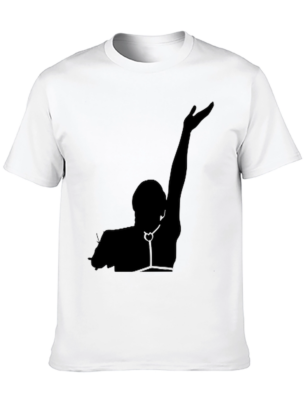 Silhouette Graphic Print Black Tee