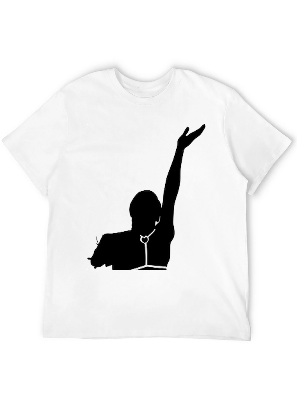 Silhouette Graphic Print Black Tee