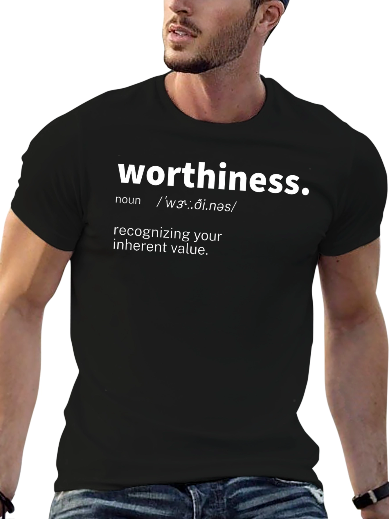 Worthiness Definition Black Graphic Tee