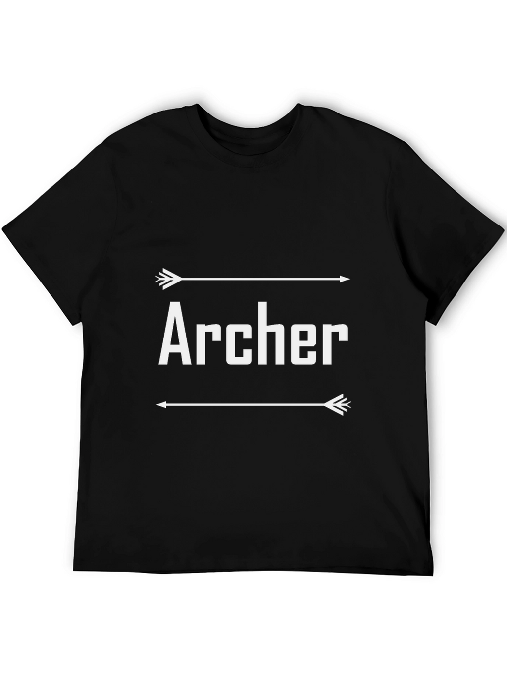 Archer Graphic Tee - Black Cotton T-Shirt