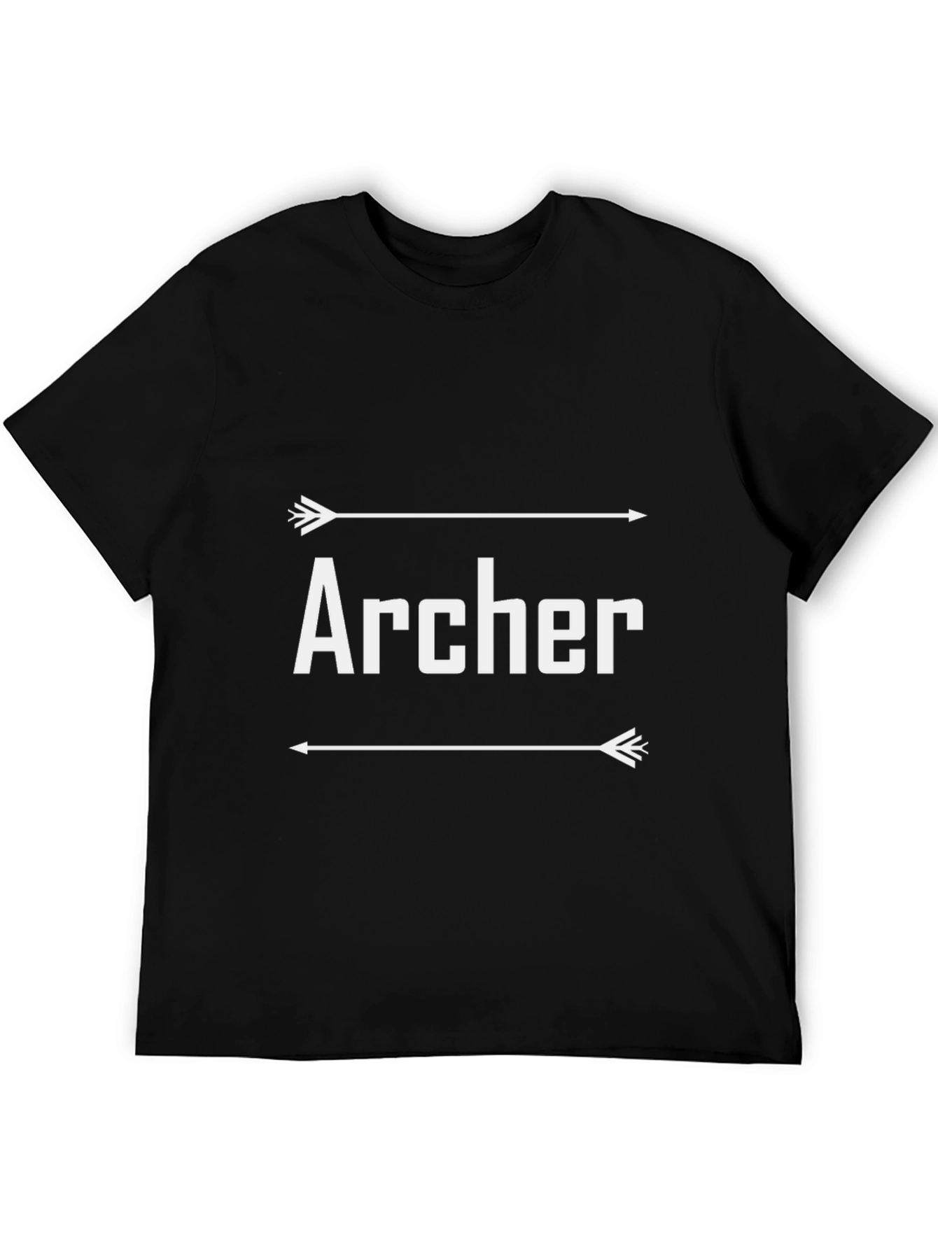 Archer Graphic Tee - Black Cotton T-Shirt