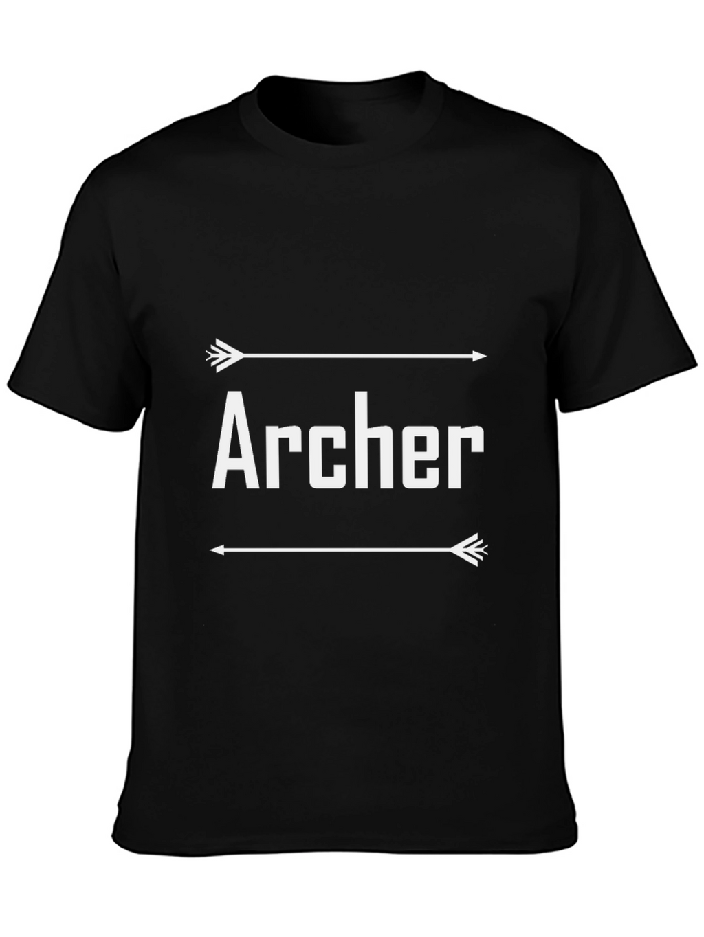 Archer Graphic Tee - Black Cotton T-Shirt
