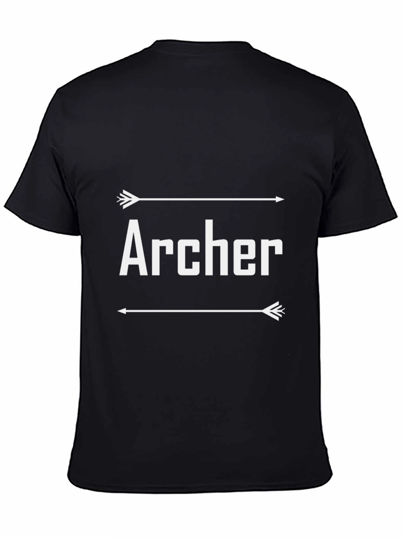 Archer Graphic Tee - Black Cotton T-Shirt