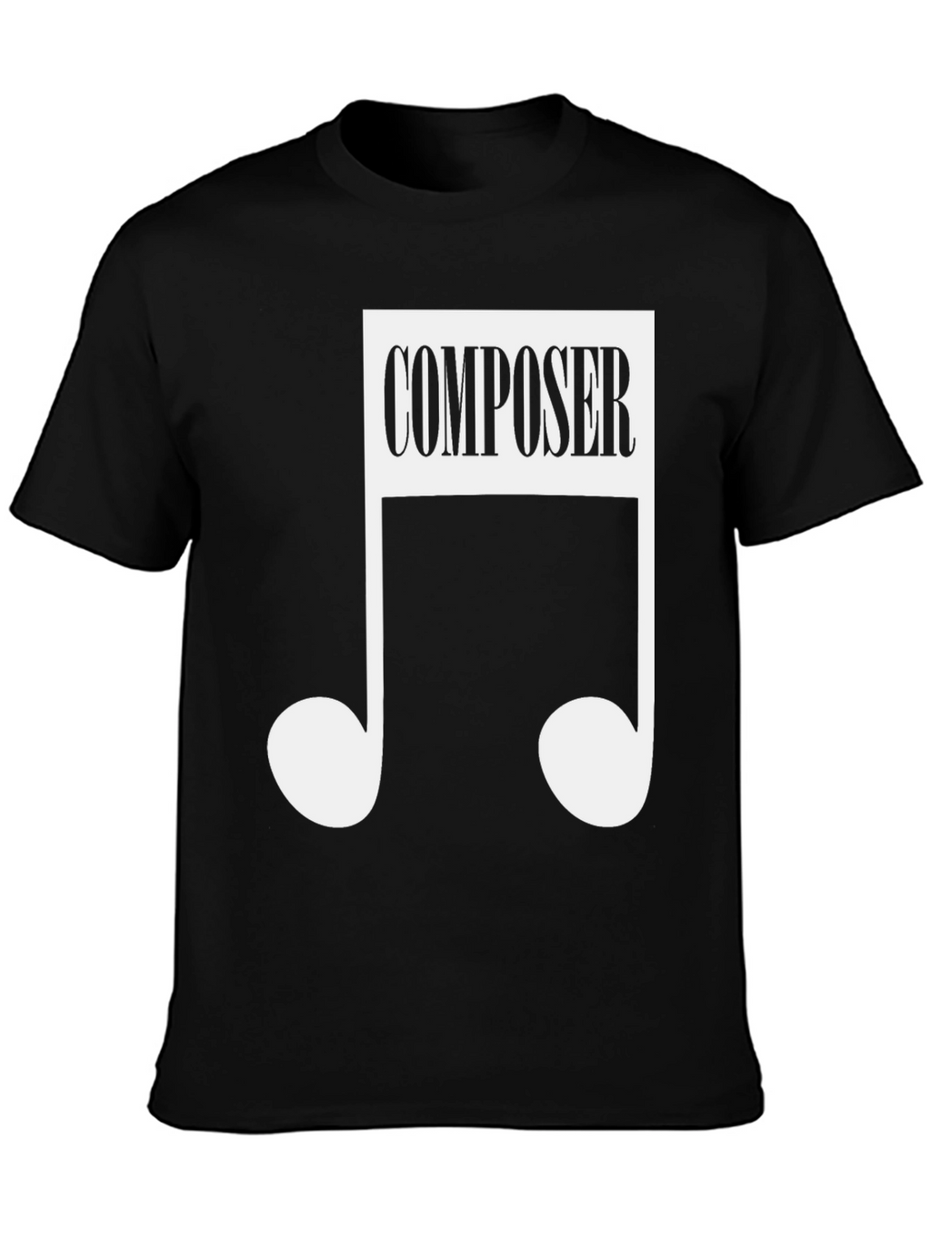 Composer Music Note Black T-Shirt