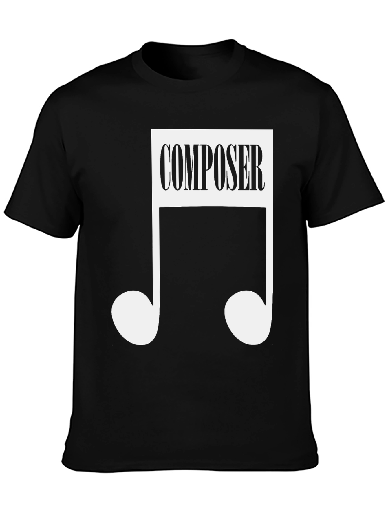 Composer Music Note Black T-Shirt