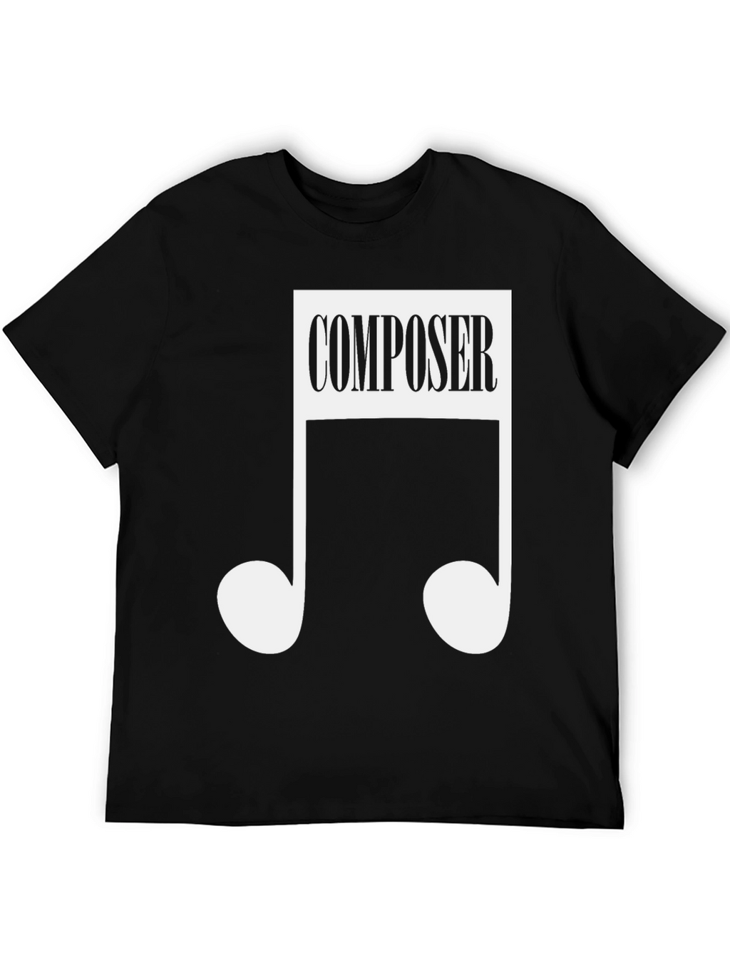 Composer Music Note Black T-Shirt