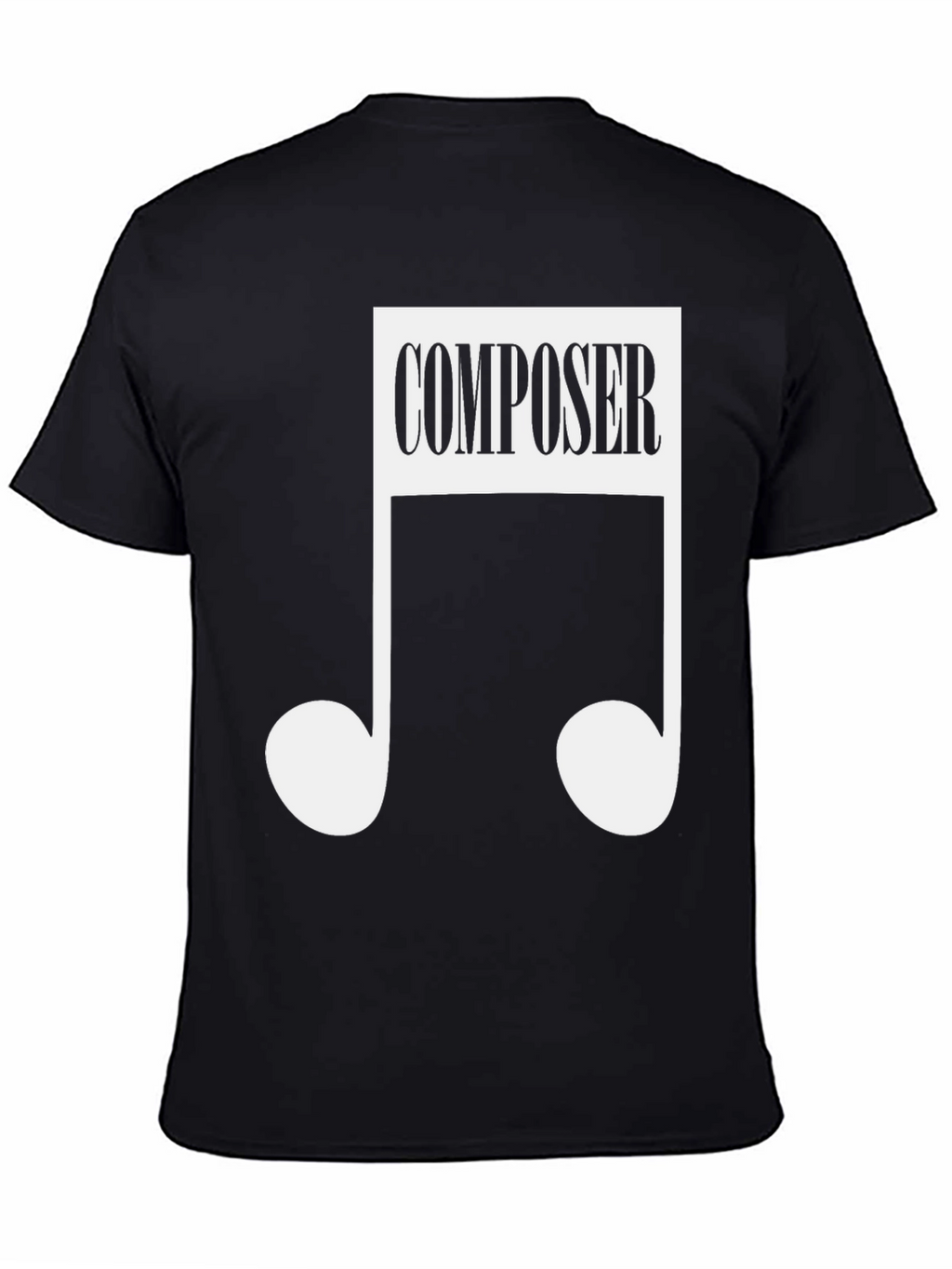 Composer Music Note Black T-Shirt
