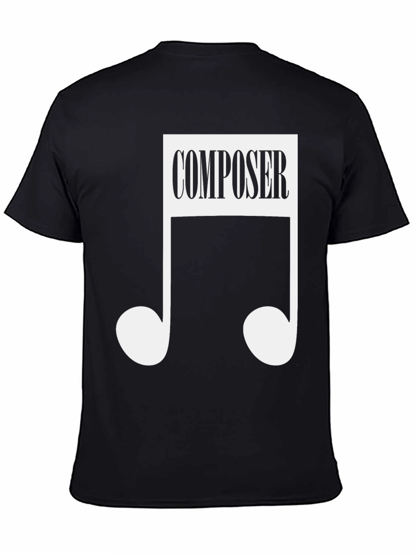 Composer Music Note Black T-Shirt