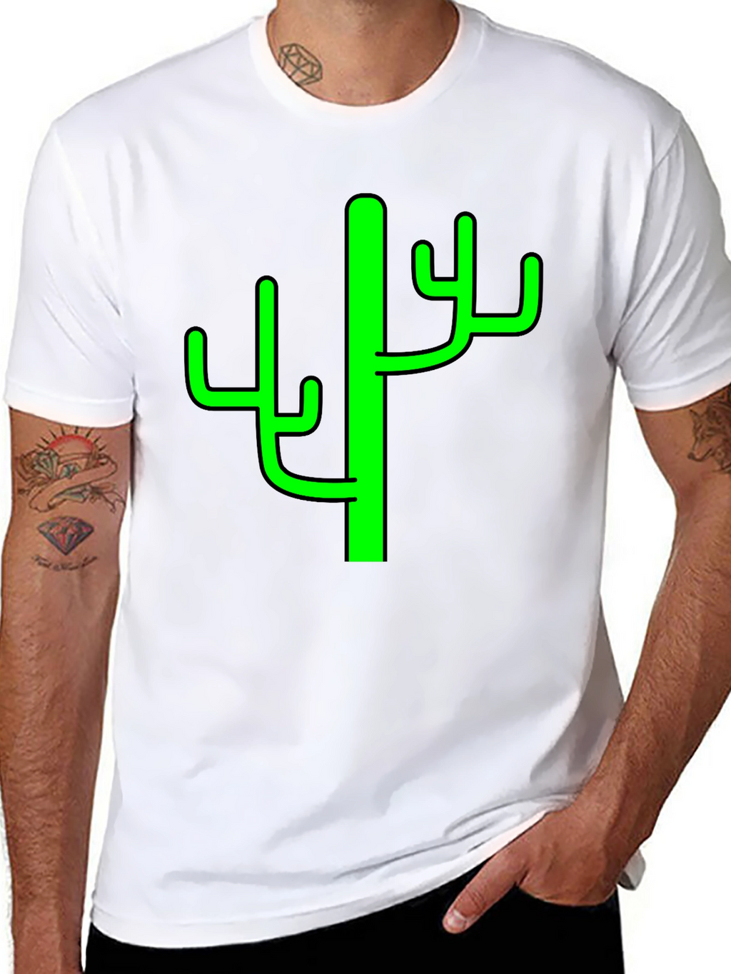Cactus Graphic Tee - Mens Black T-Shirt