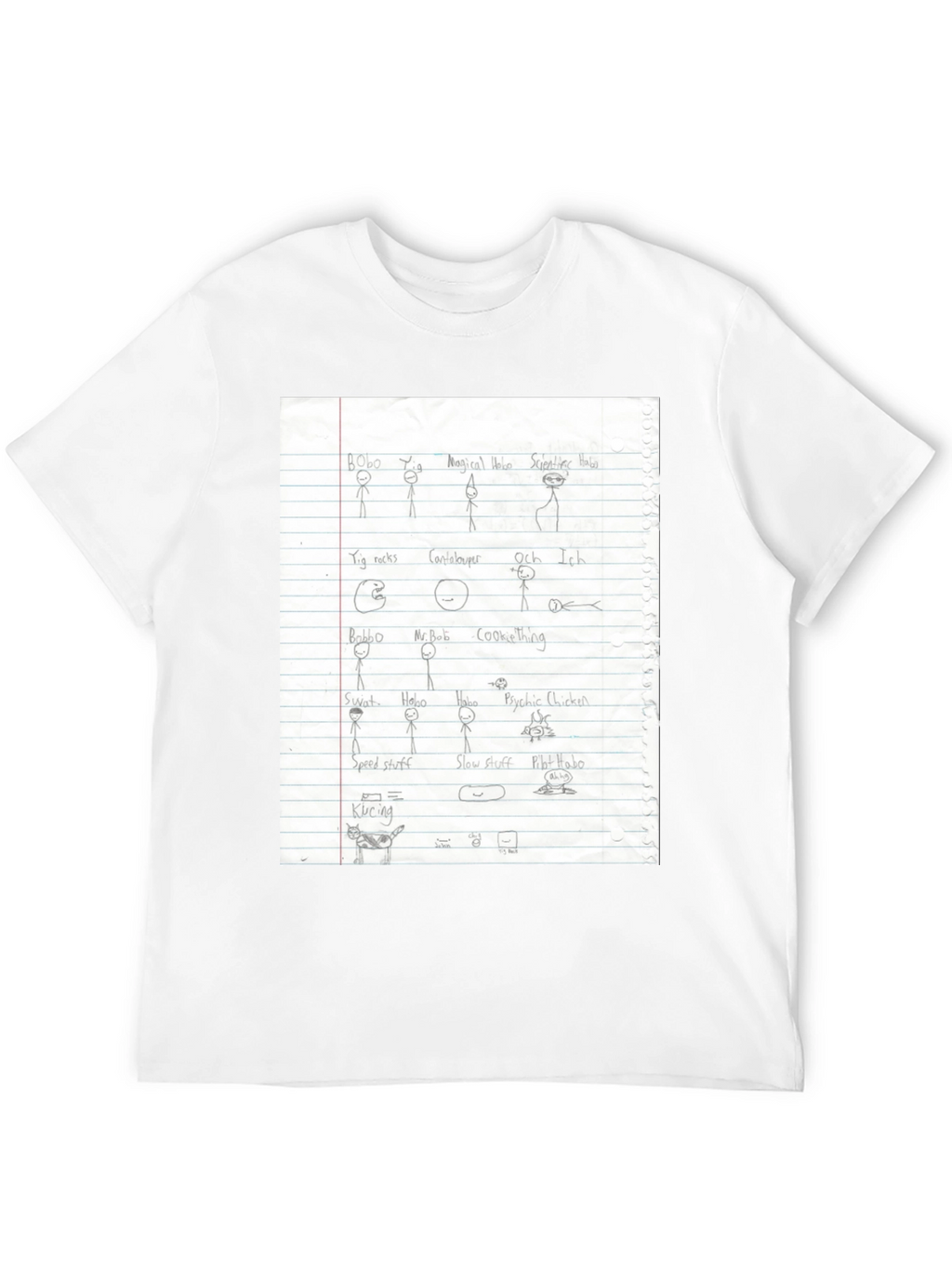 Doodle Sketch T-Shirt - Black
