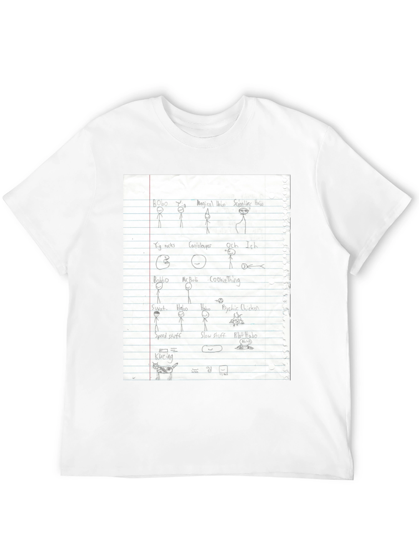 Doodle Sketch T-Shirt - Black