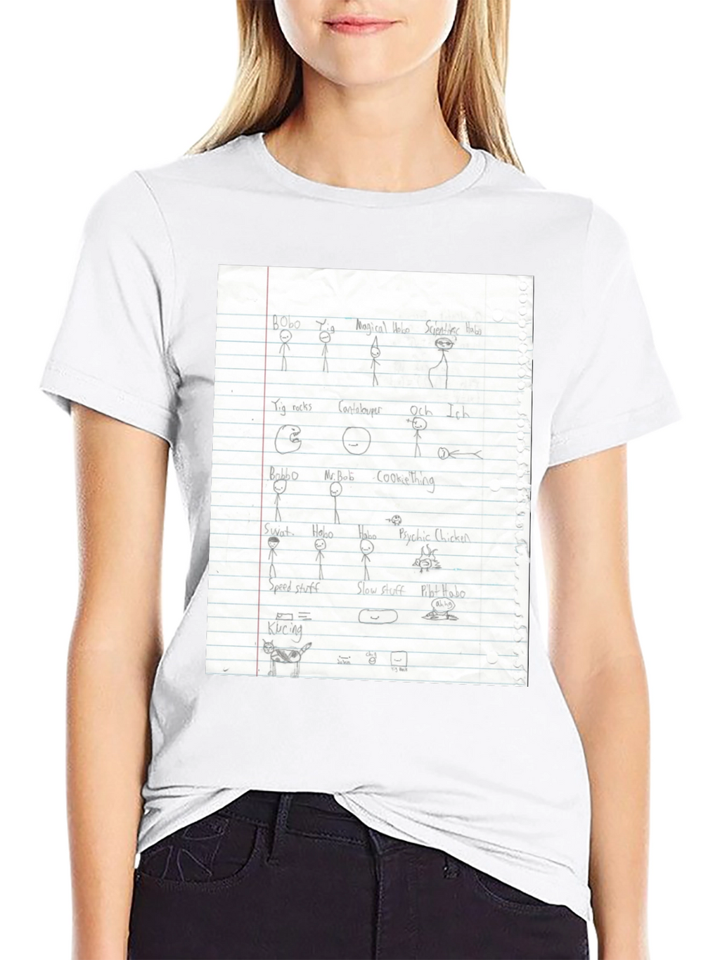 Doodle Sketch T-Shirt - Black