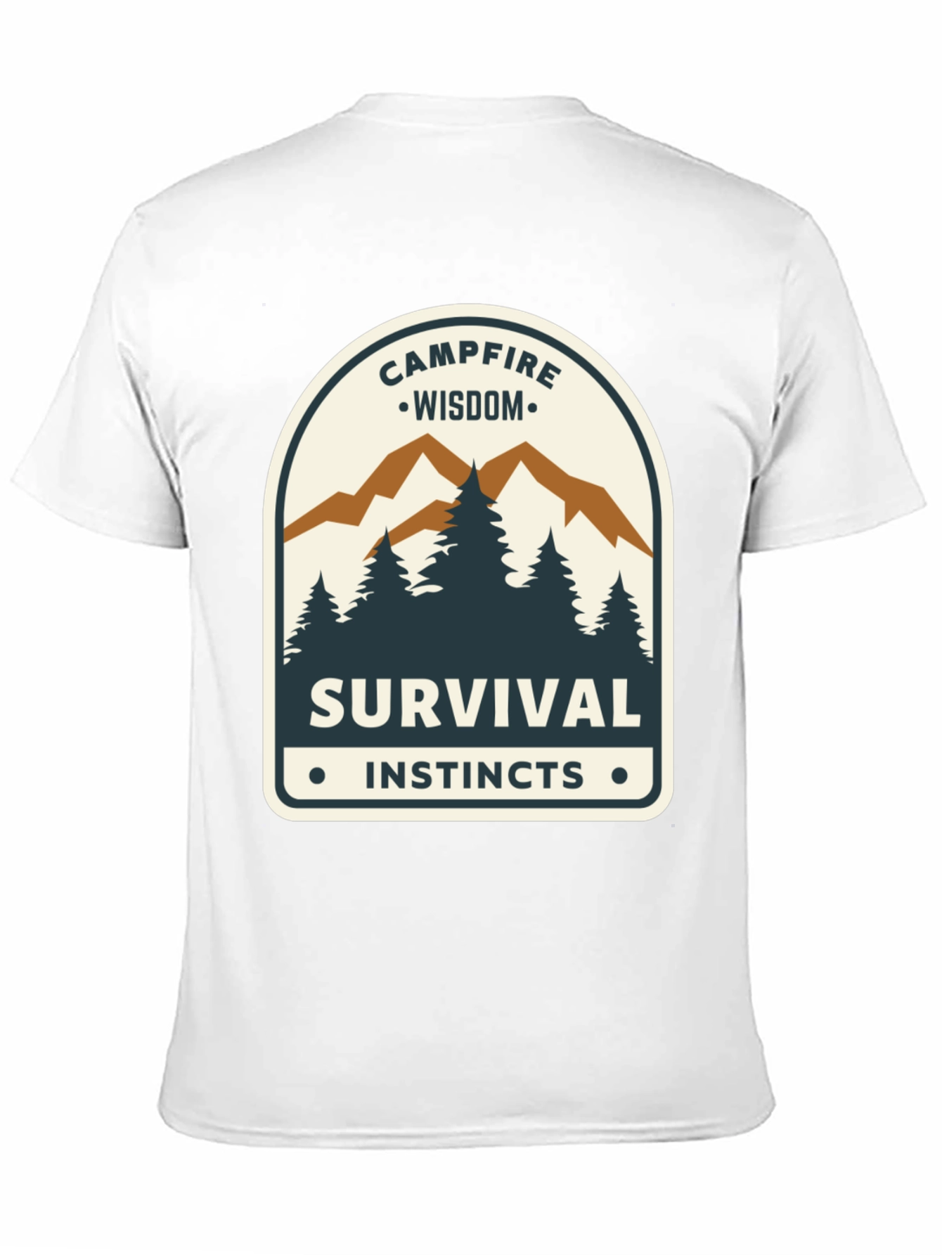 Campfire Wisdom Survival Instincts Graphic Tee