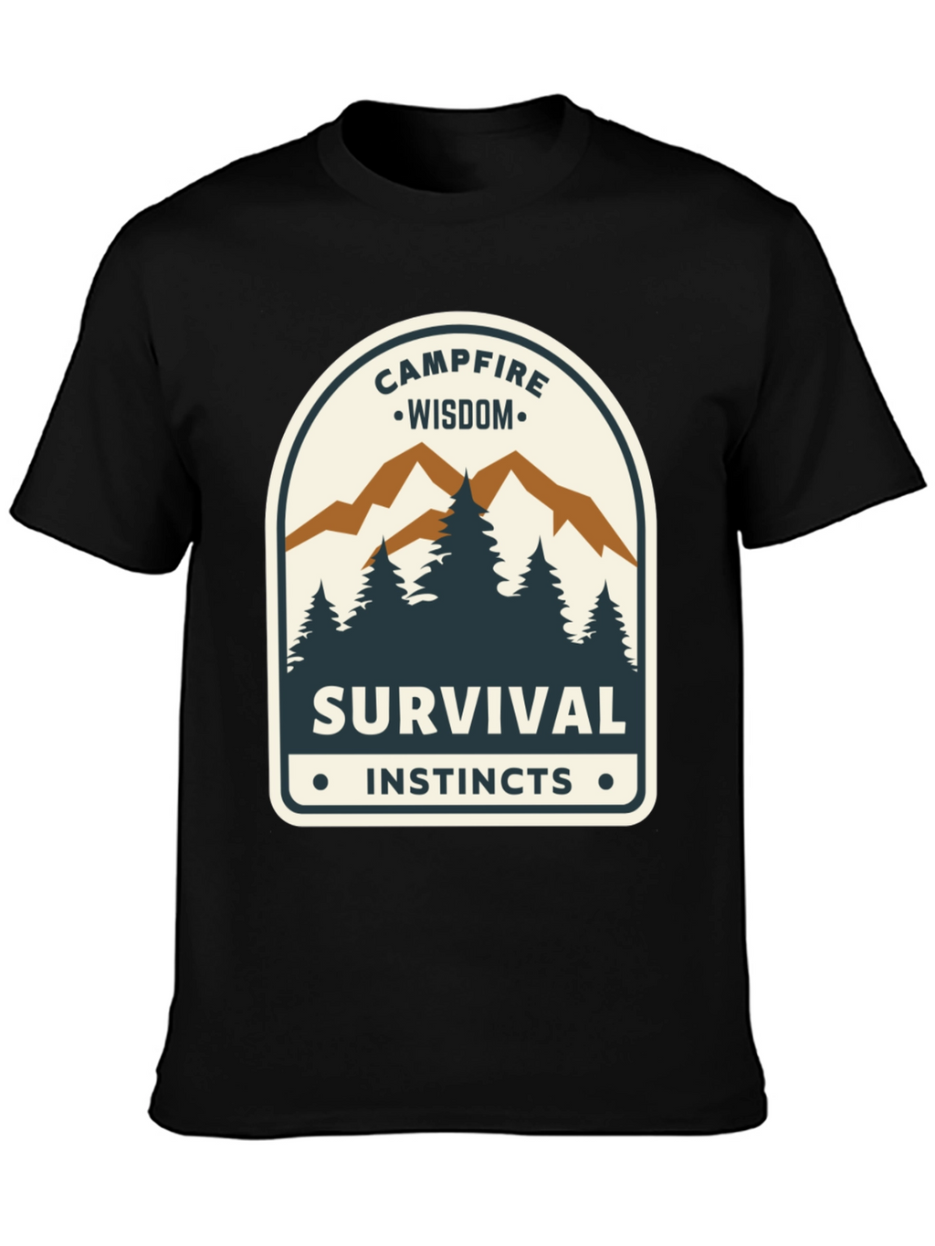 Campfire Wisdom Survival Instincts Graphic Tee