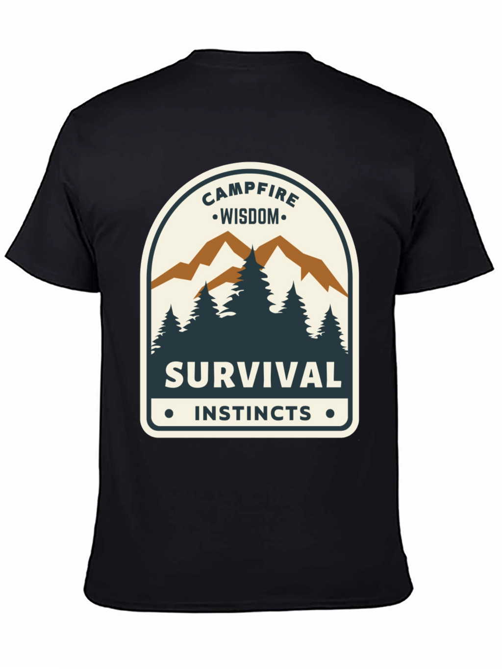 Campfire Wisdom Survival Instincts Graphic Tee
