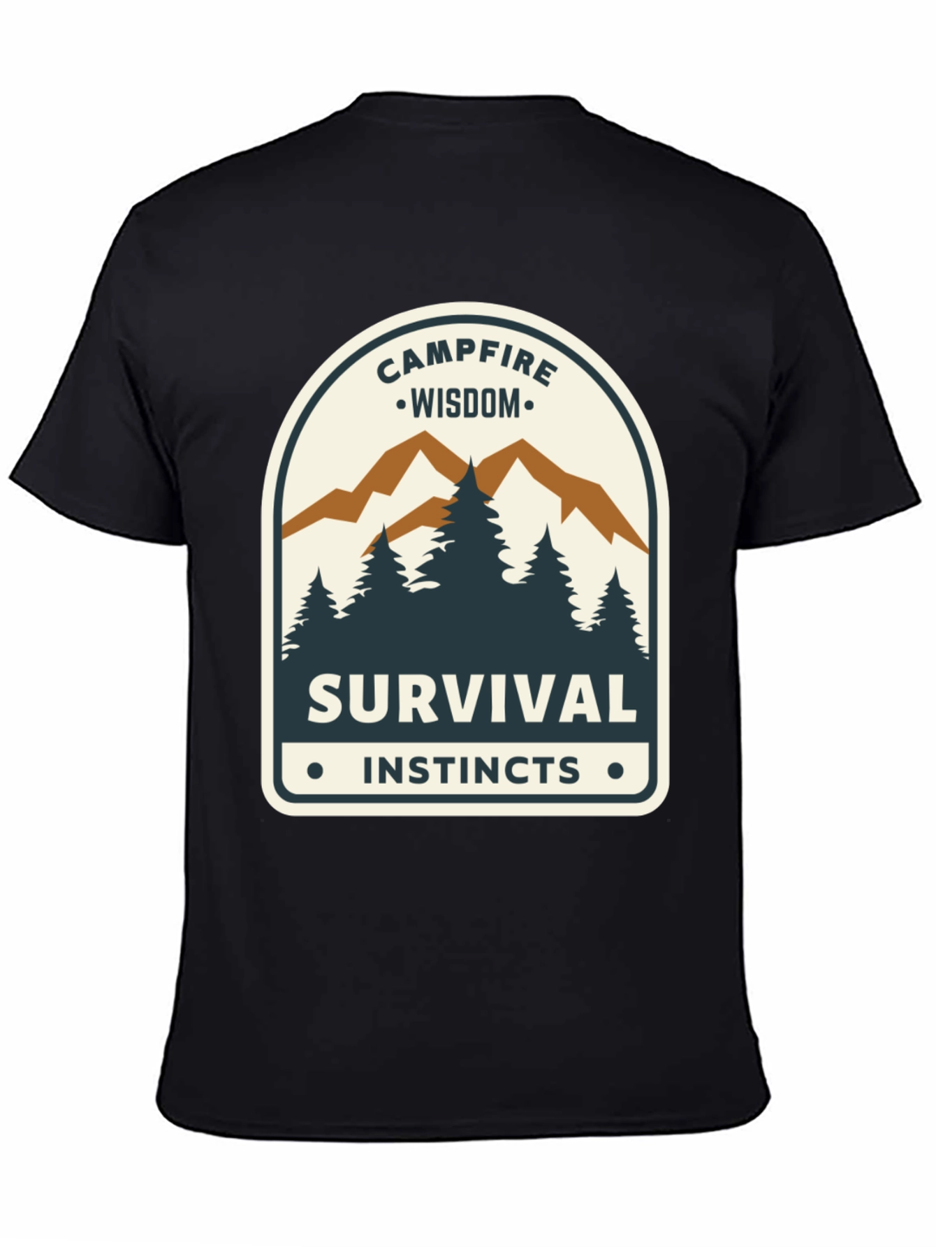 Campfire Wisdom Survival Instincts Graphic Tee