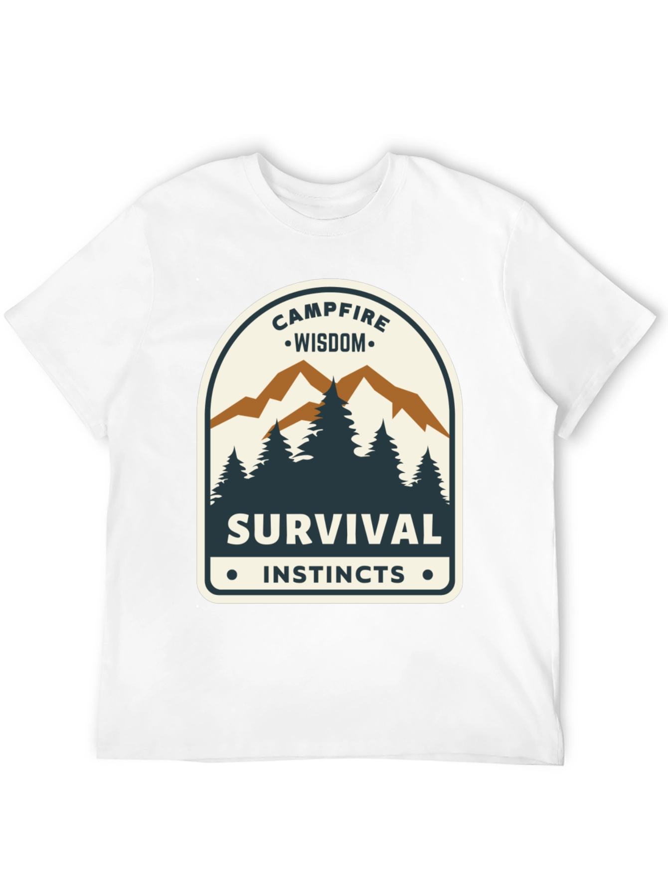 Campfire Wisdom Survival Instincts Graphic Tee