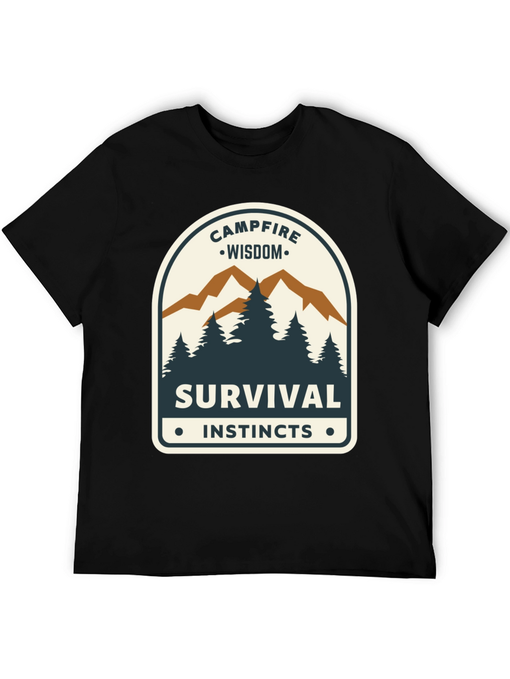 Campfire Wisdom Survival Instincts Graphic Tee