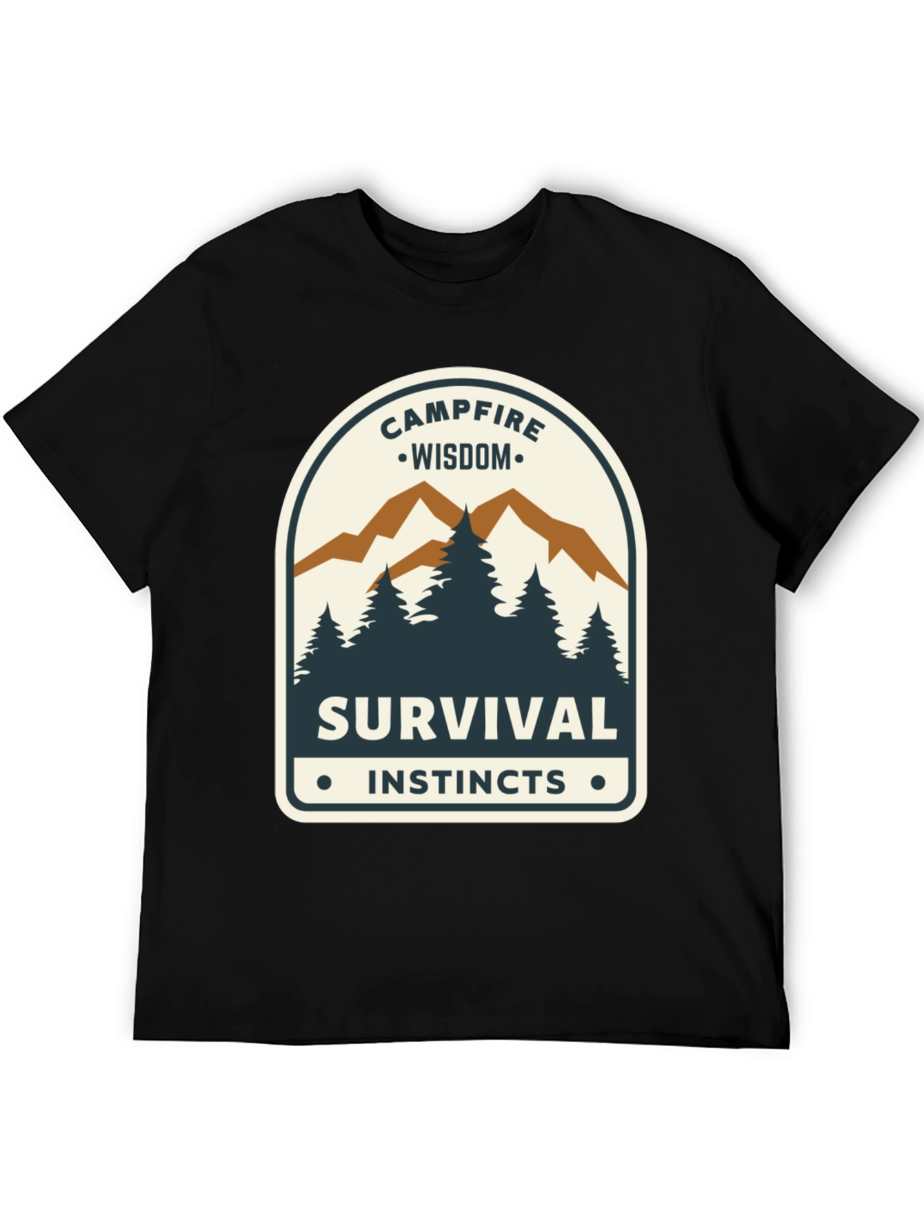 Campfire Wisdom Survival Instincts Graphic Tee