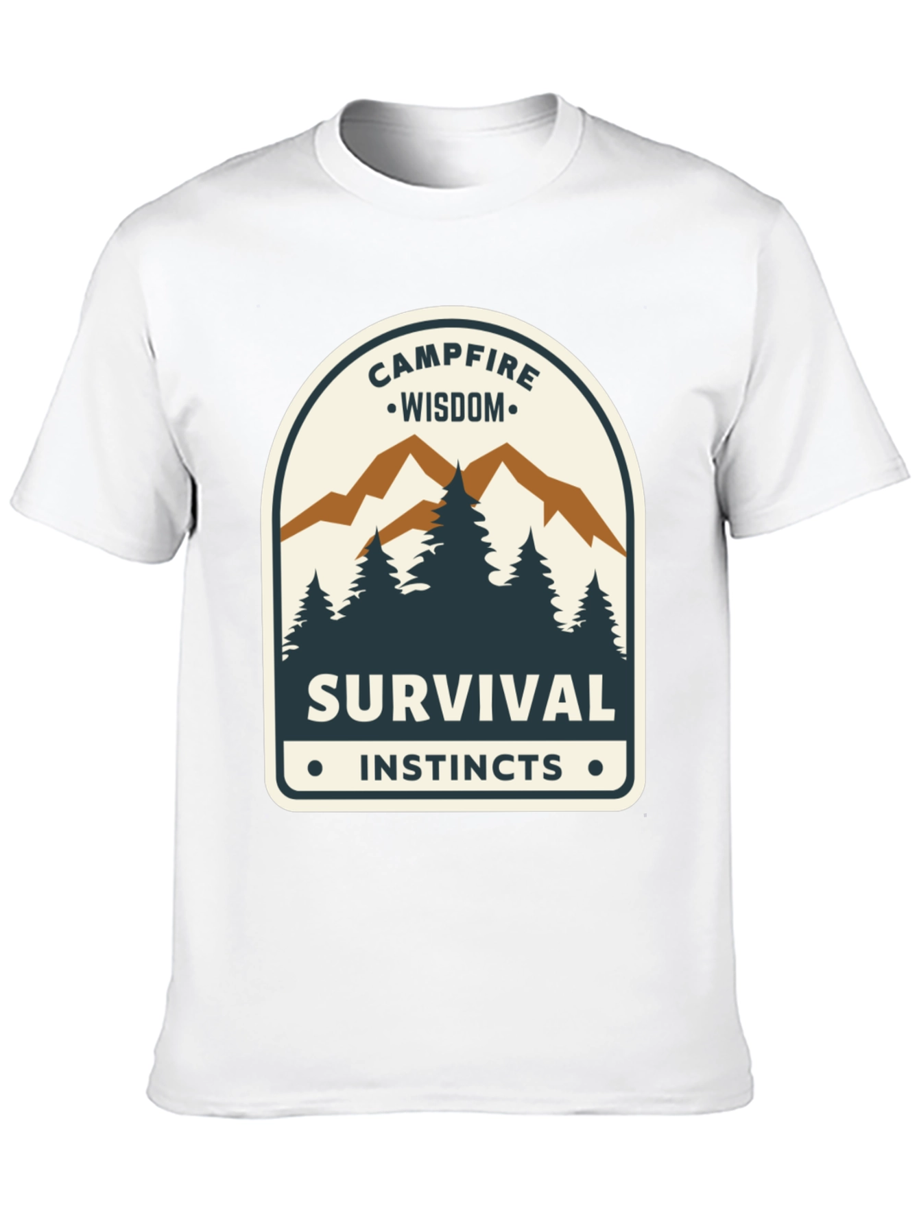 Campfire Wisdom Survival Instincts Graphic Tee