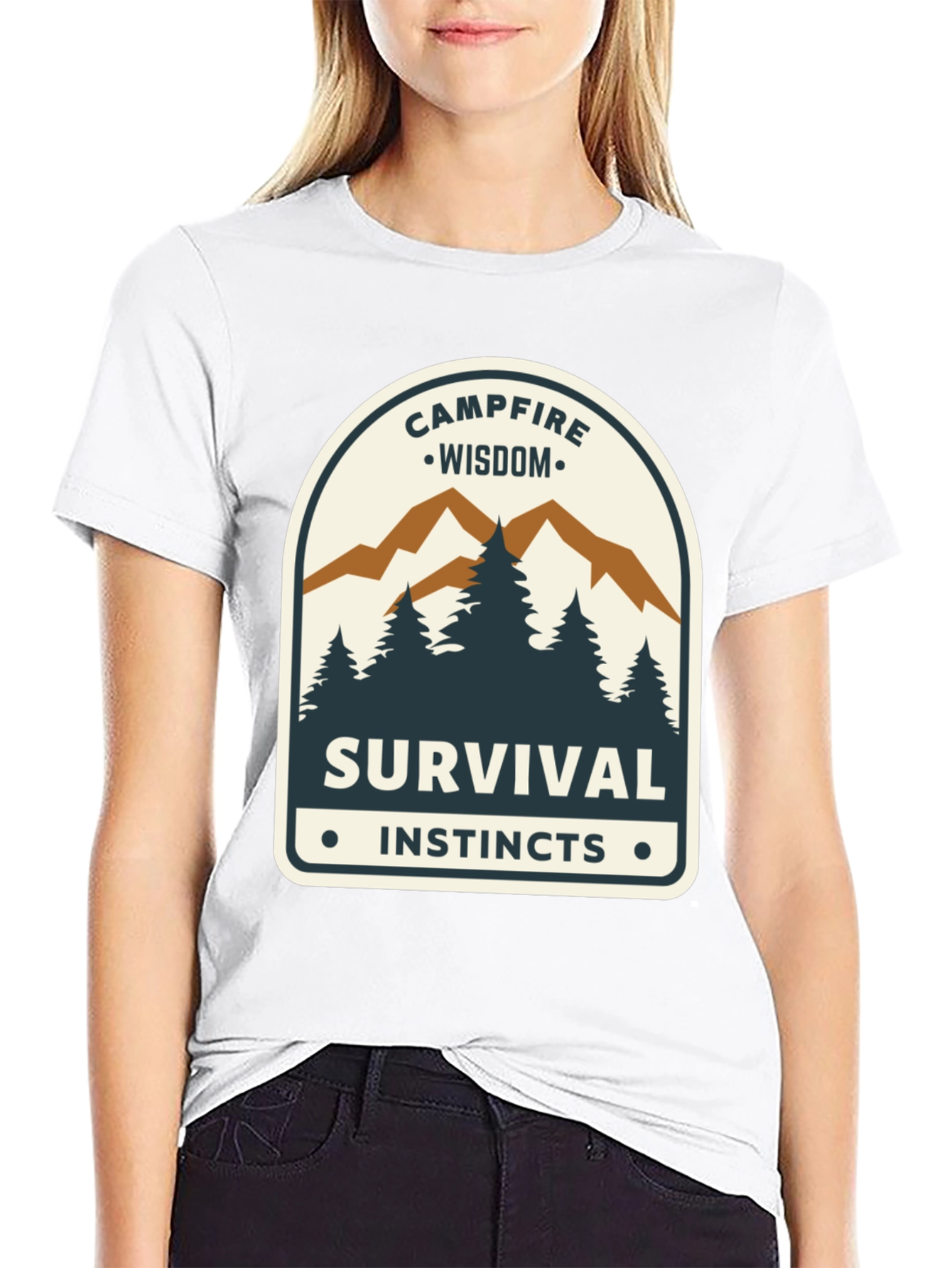 Campfire Wisdom Survival Instincts Graphic Tee