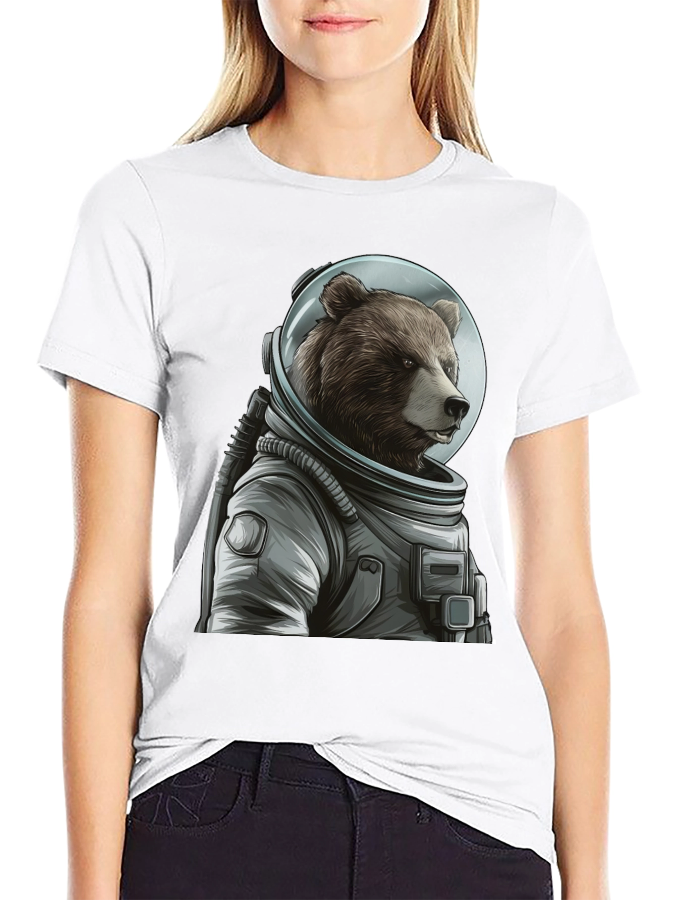 Bear Astronaut Graphic T-Shirt - Space Explorer