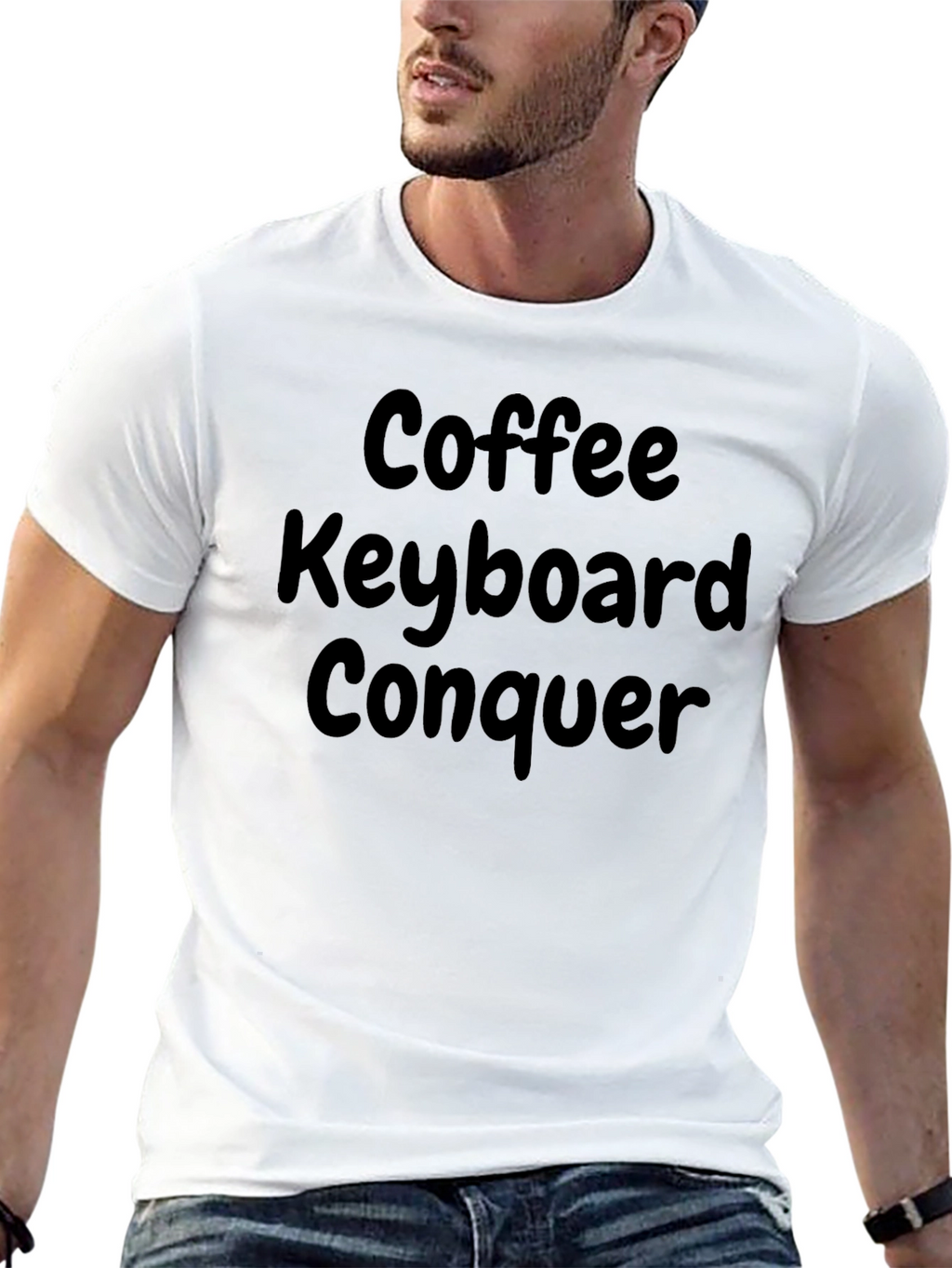 Coffee Keyboard Conquer T-Shirt