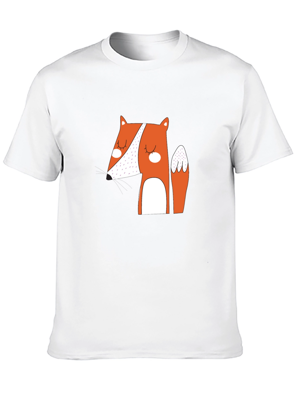 Cute Fox Graphic Black T-Shirt