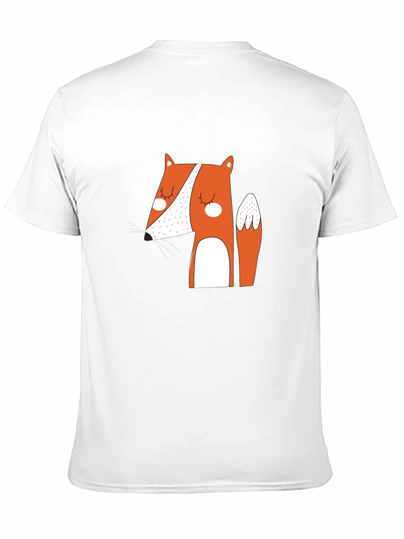 Cute Fox Graphic Black T-Shirt