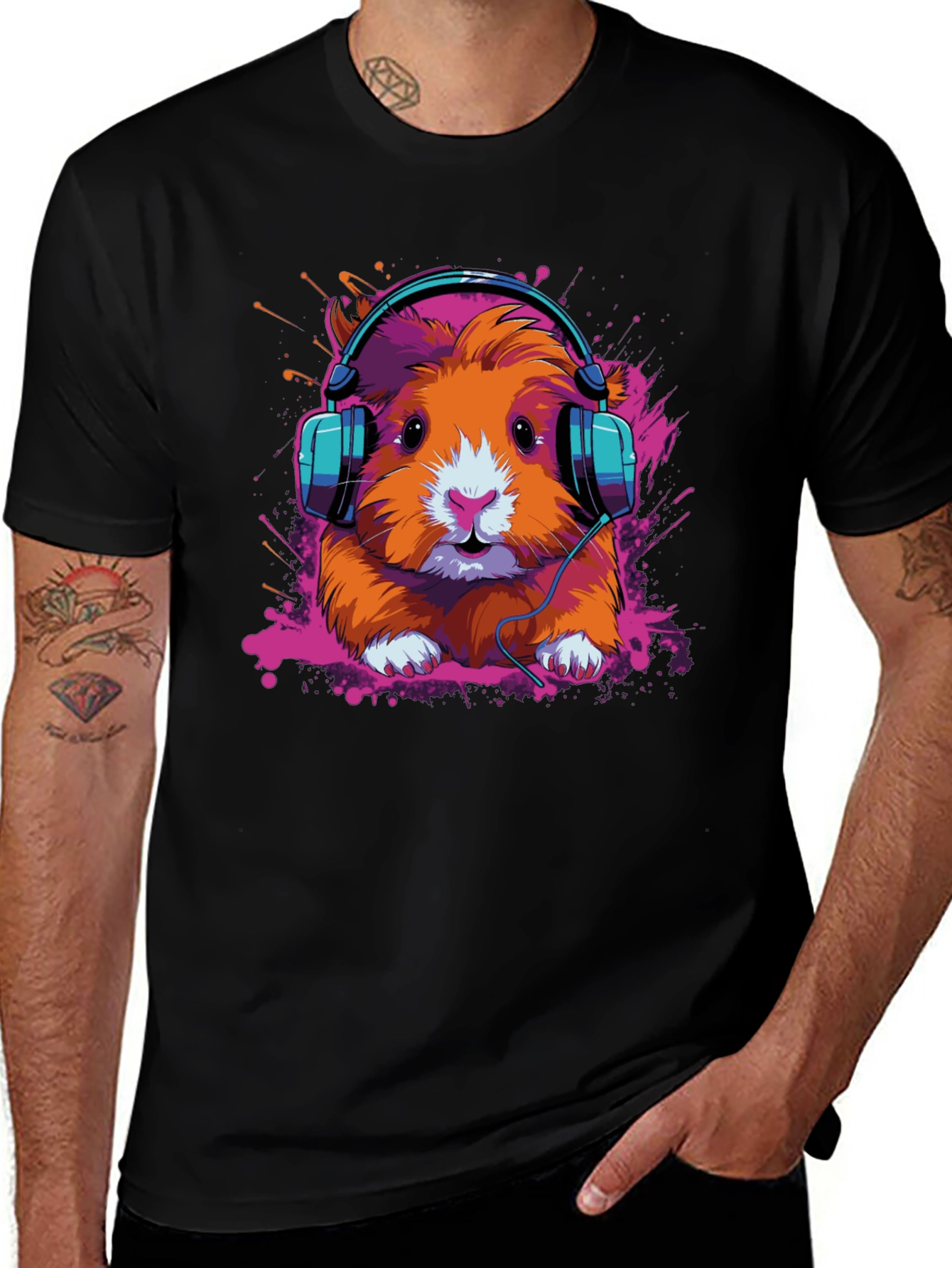 DJ Hamster Graphic Tee - Cool Animal T-Shirt