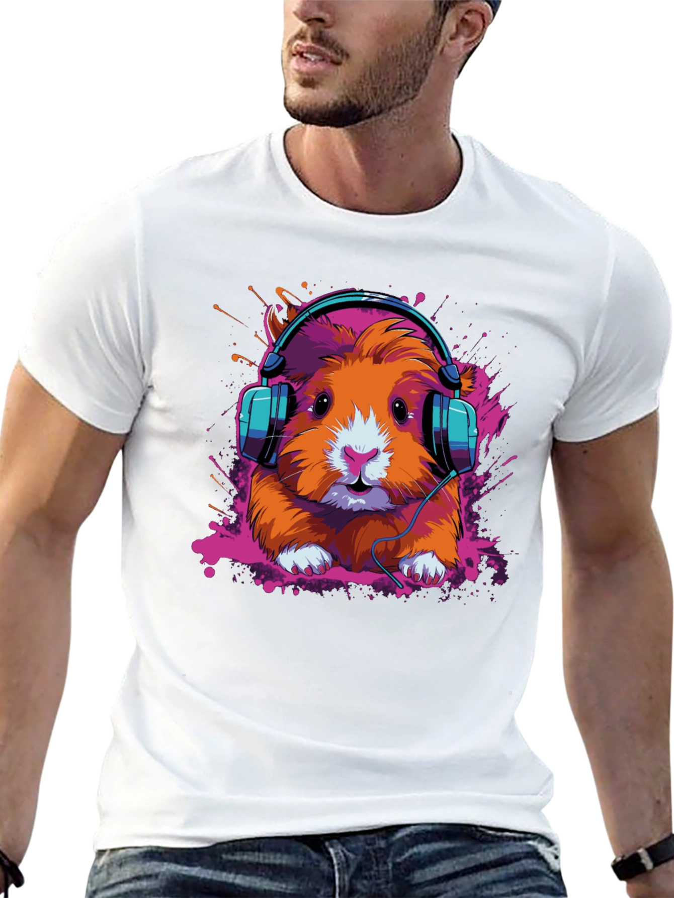 DJ Hamster Graphic Tee - Cool Animal T-Shirt