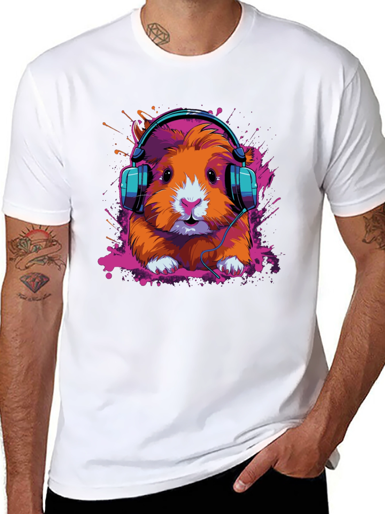 DJ Hamster Graphic Tee - Cool Animal T-Shirt