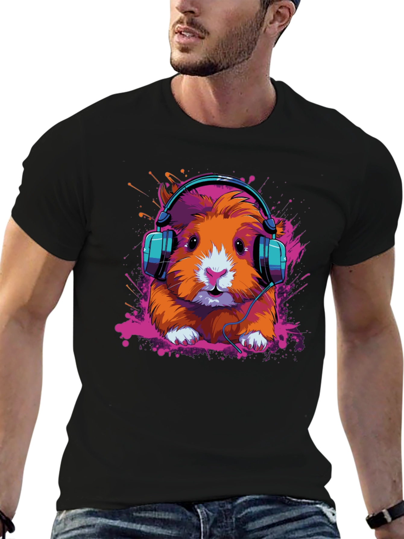 DJ Hamster Graphic Tee - Cool Animal T-Shirt