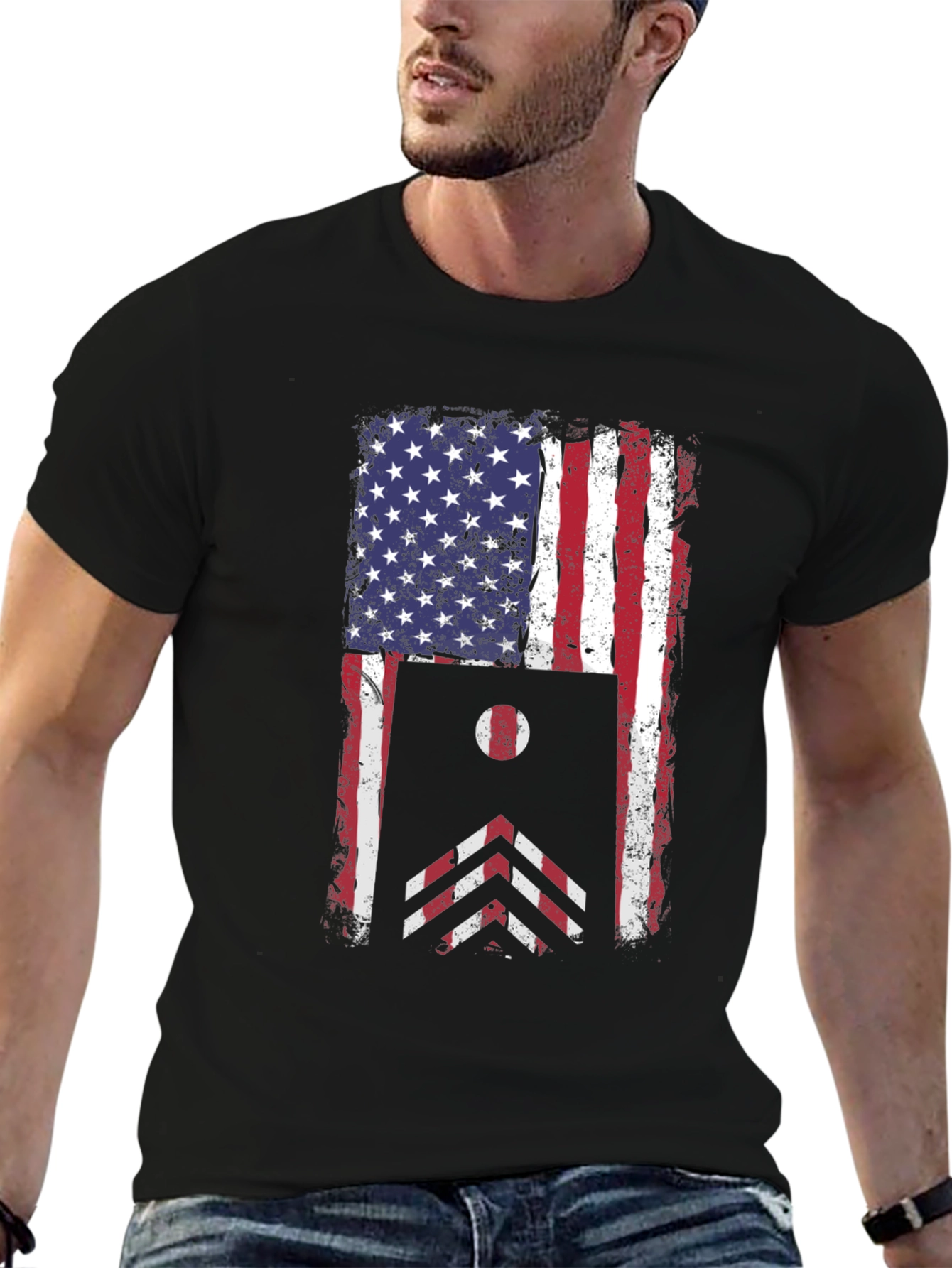 American Flag Cornhole T-Shirt