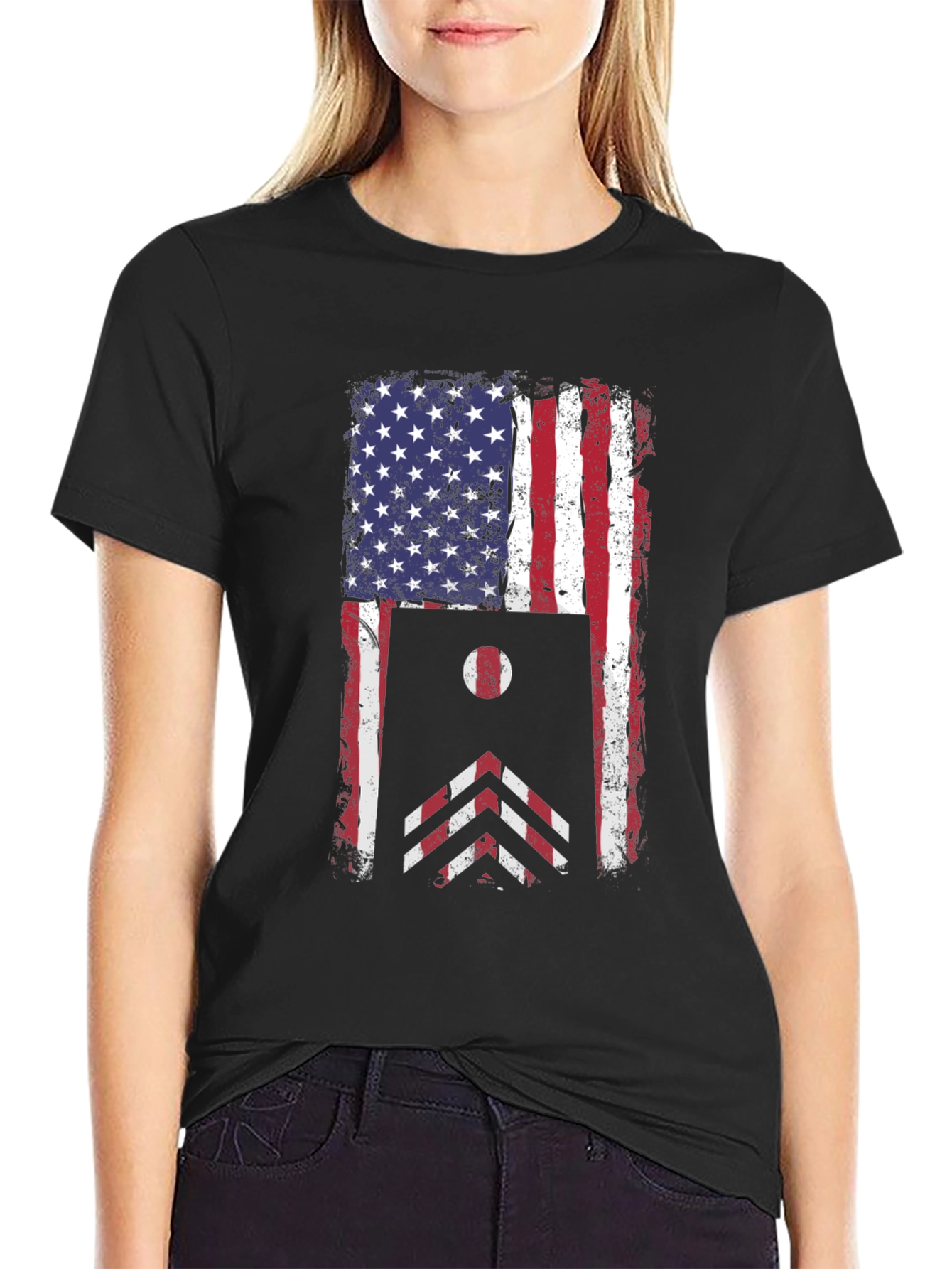 American Flag Cornhole T-Shirt