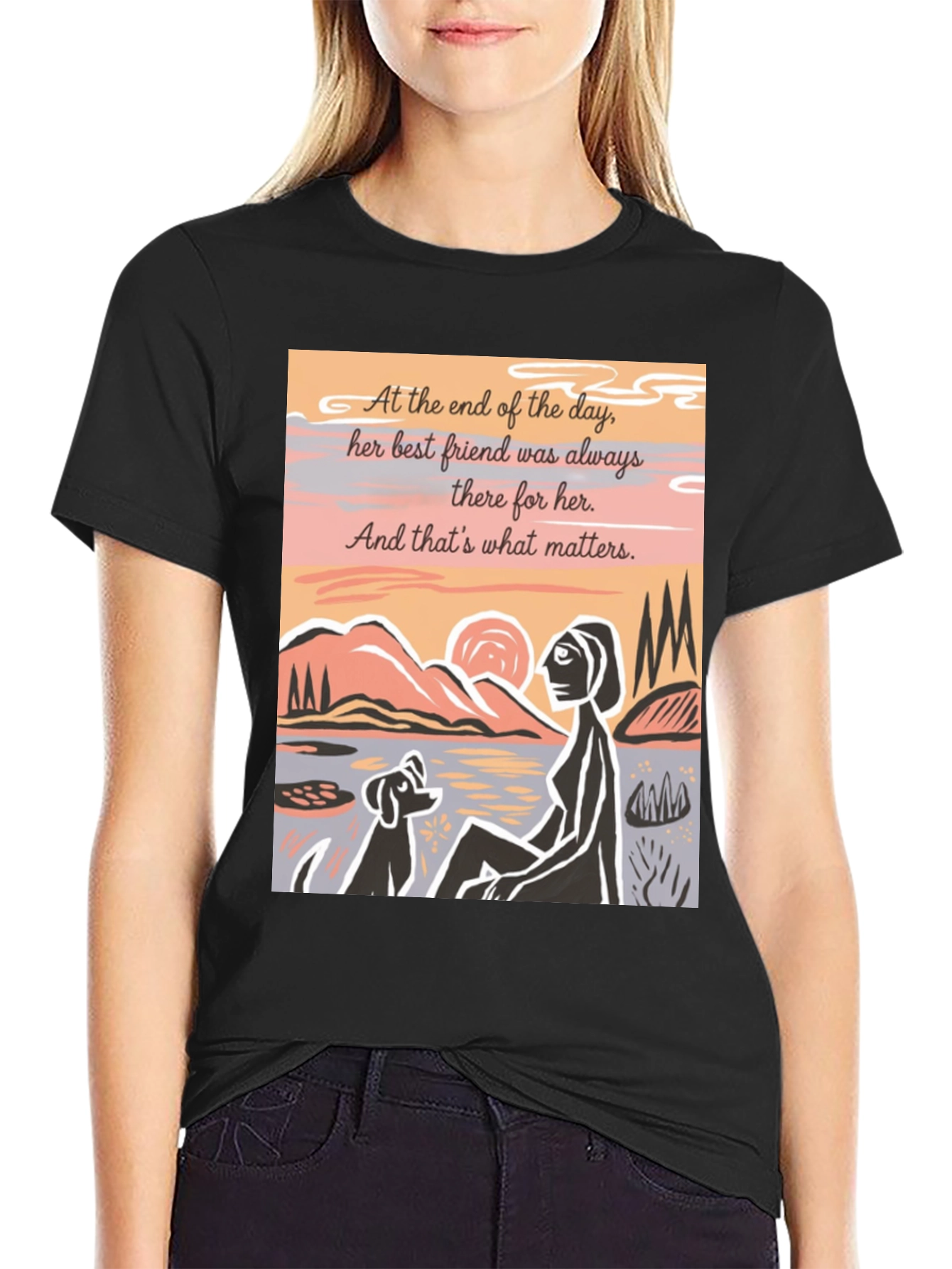 Best Friend Graphic Tee - Unisex Black Shirt